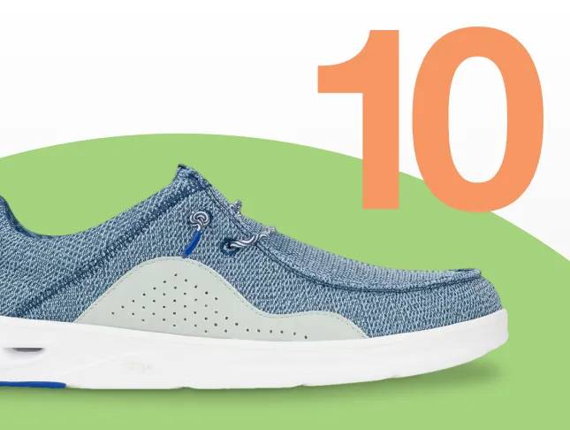 Featuring a blue slip-on shoe for men from HEYDUDE.