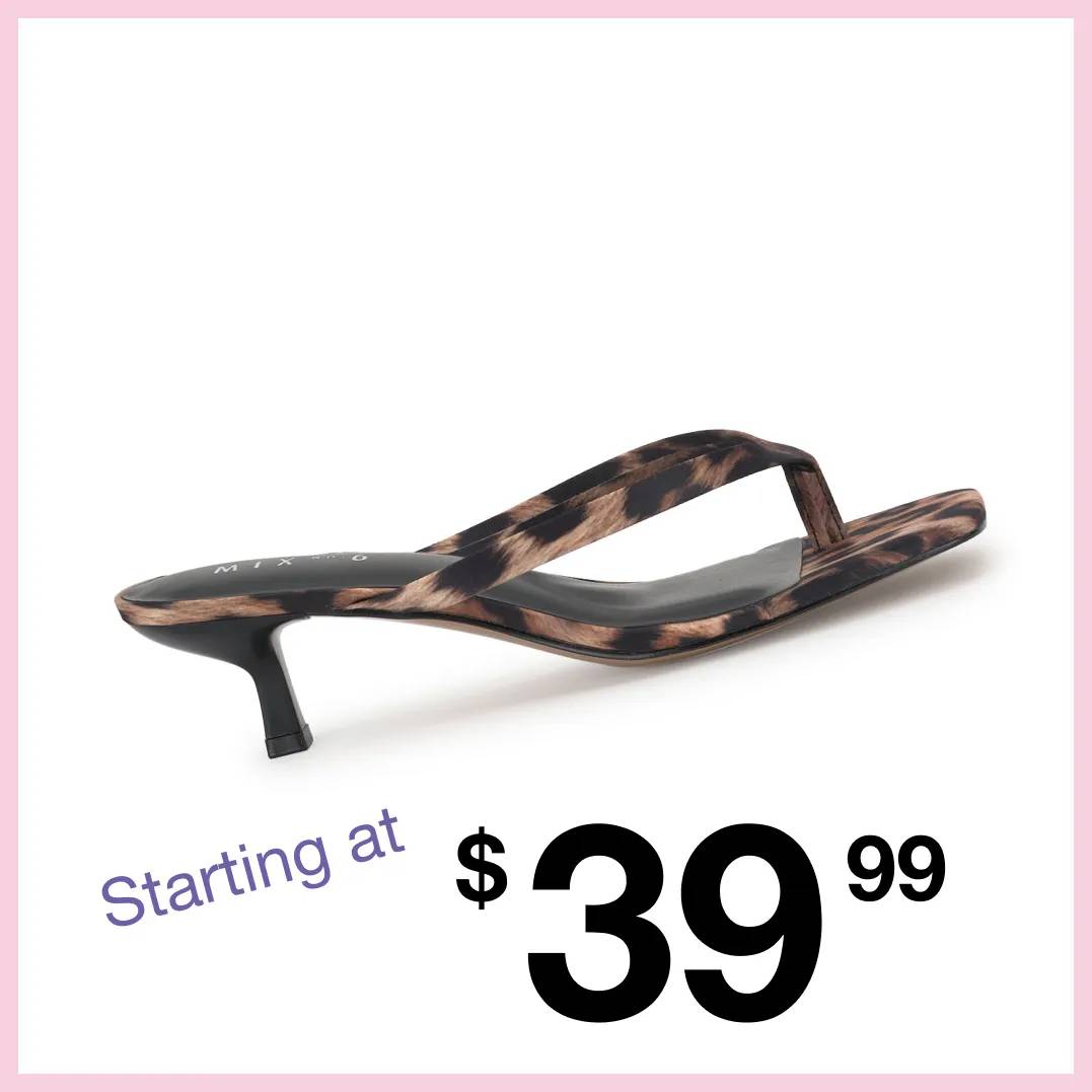 Starting at $39.99