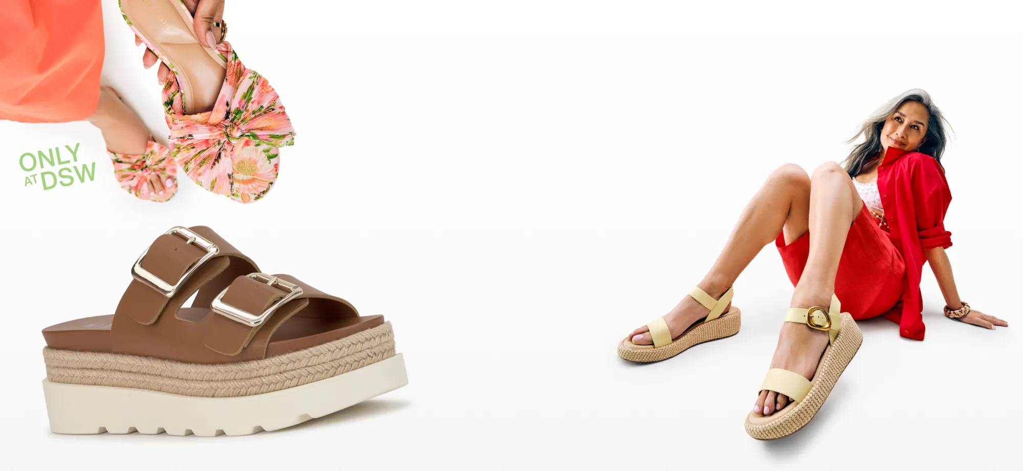 Featuring an assortment of spring sandals.