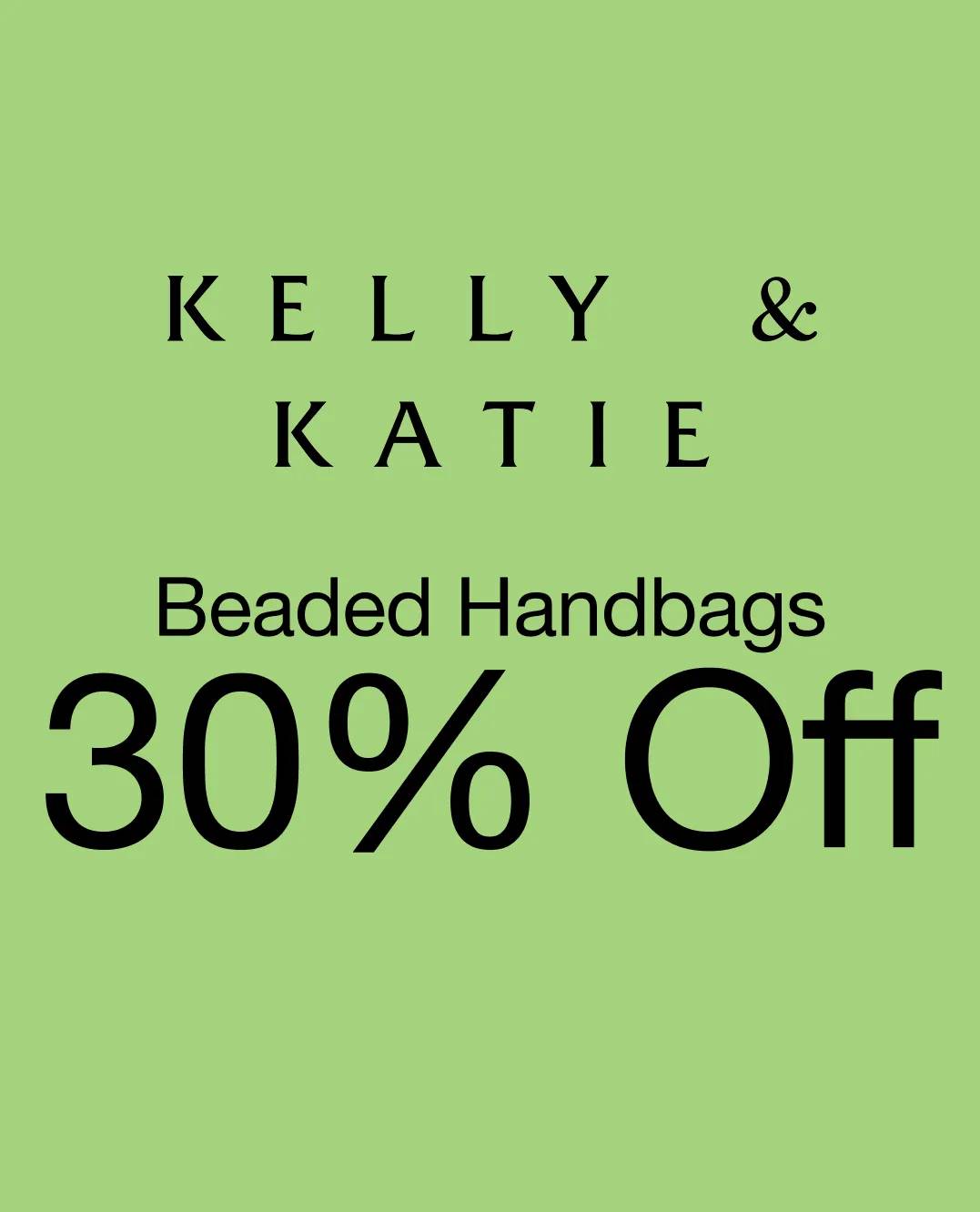 30% off beaded handbags