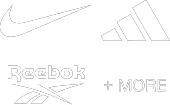 Logos for various brands such as Nike, Adidas, and Reebok.