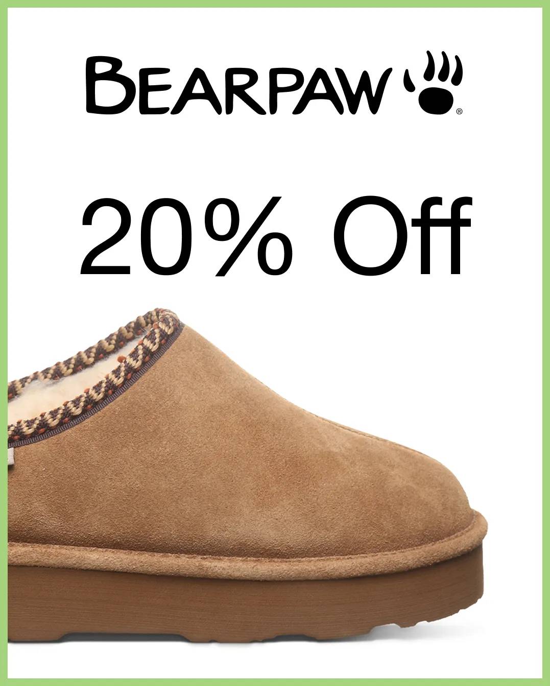 Featuring a Bearpaw slipper.