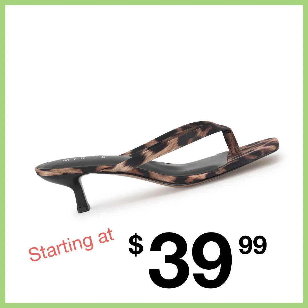 Featuring a women's animal print heel.