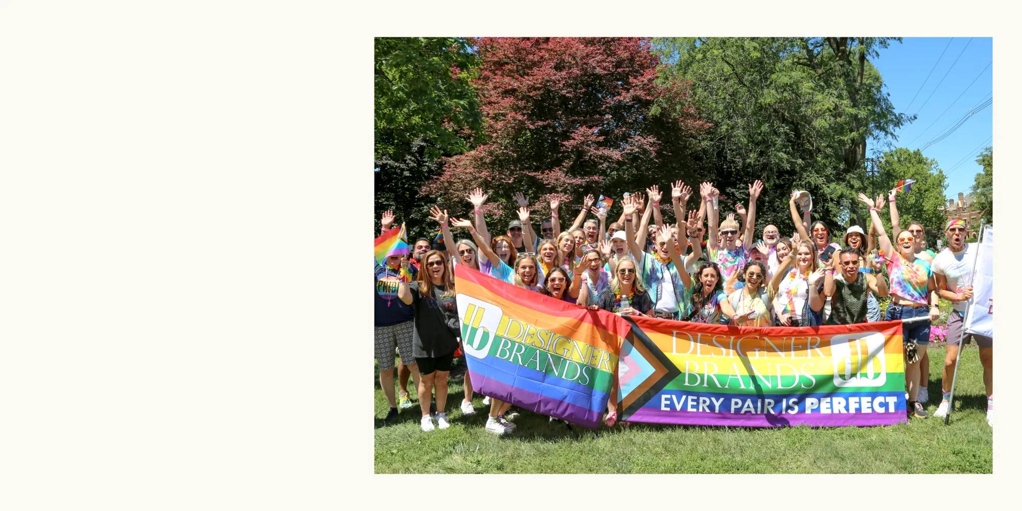 Featuring a group of DSW associated celebrating Pride month at the Columbus Pride Parade.