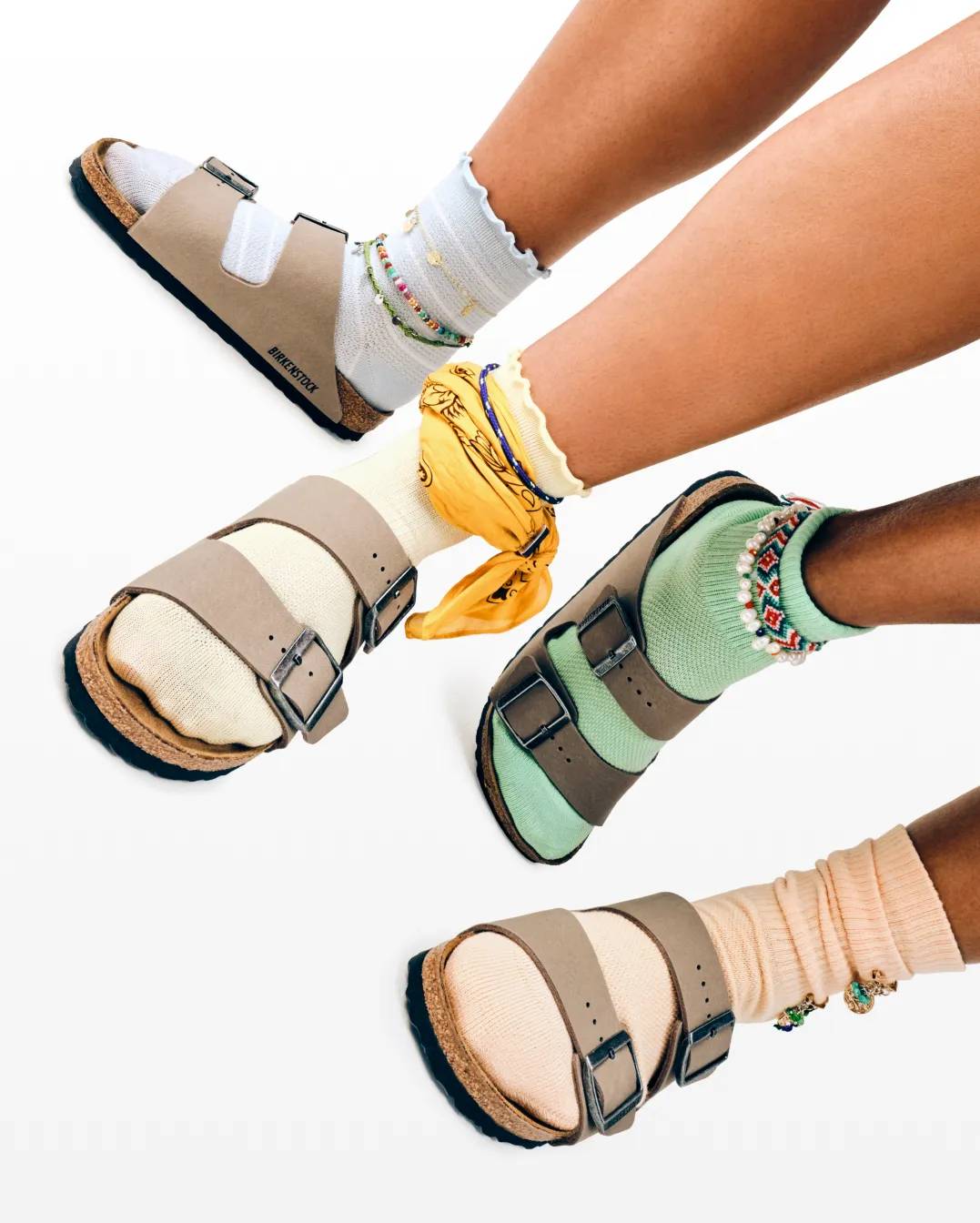 Feature two Birkenstock shoes