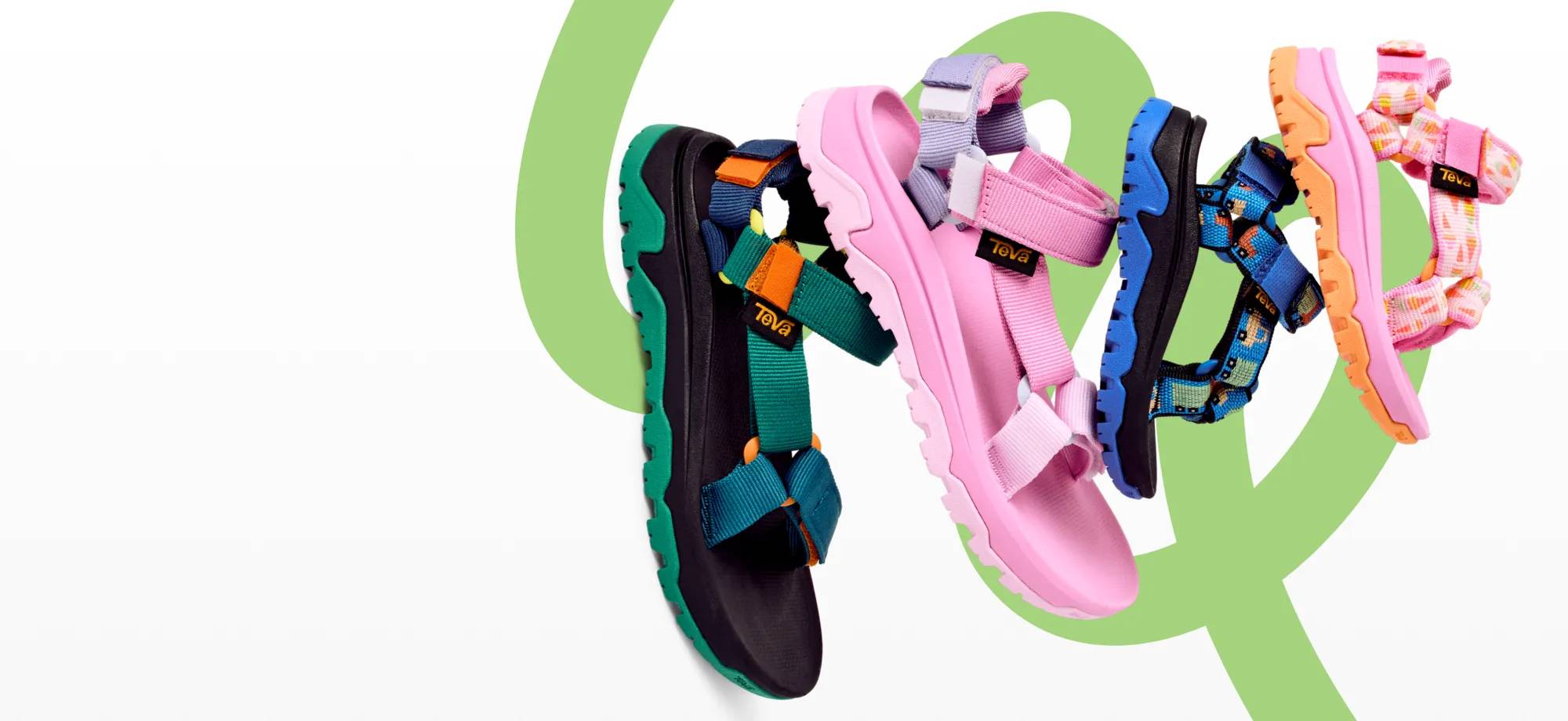 Featuring an assortment of kids' sandals.