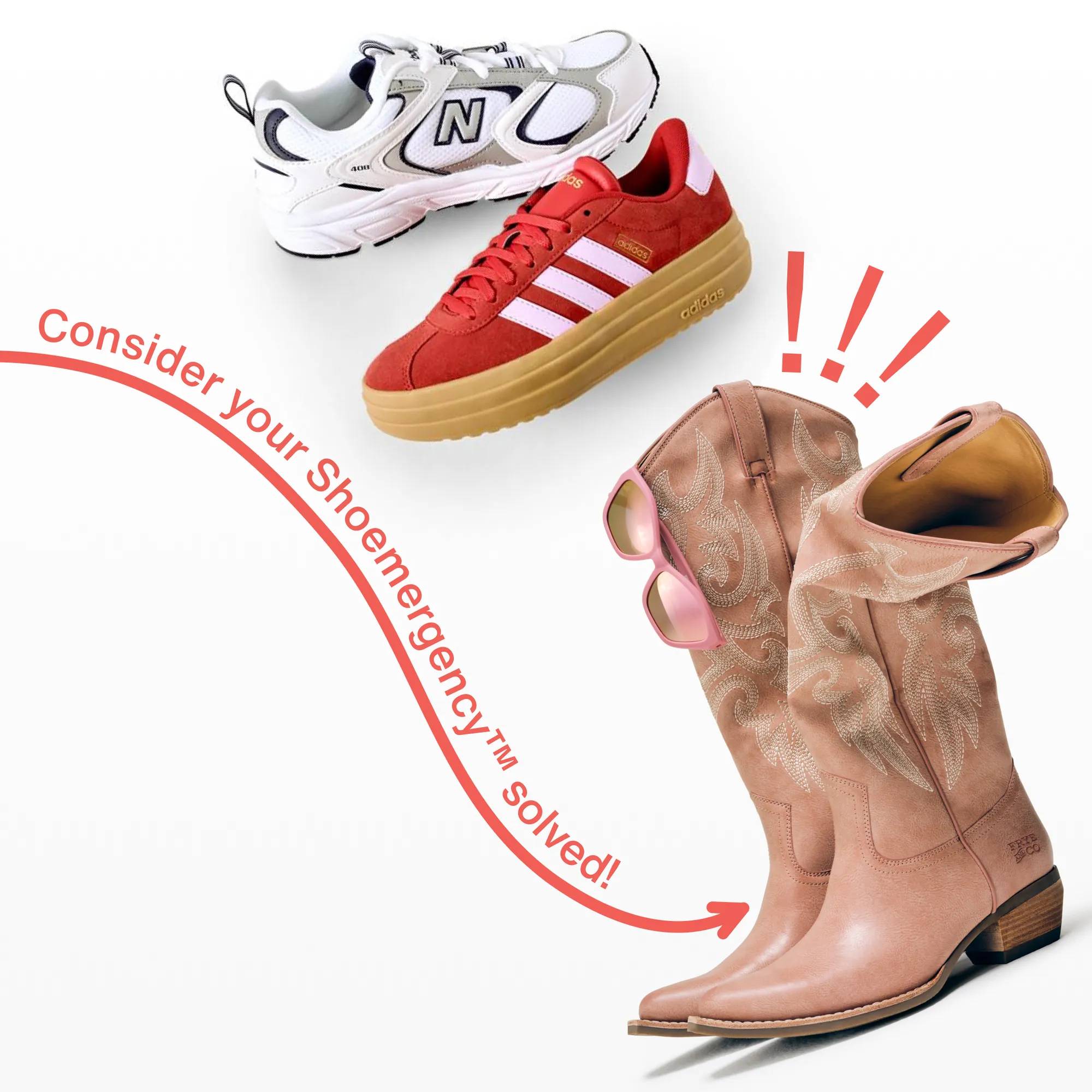 Featuring an assortment of shoes.