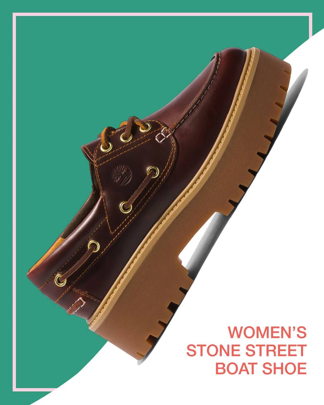 Brown boat shoe from Timberland.