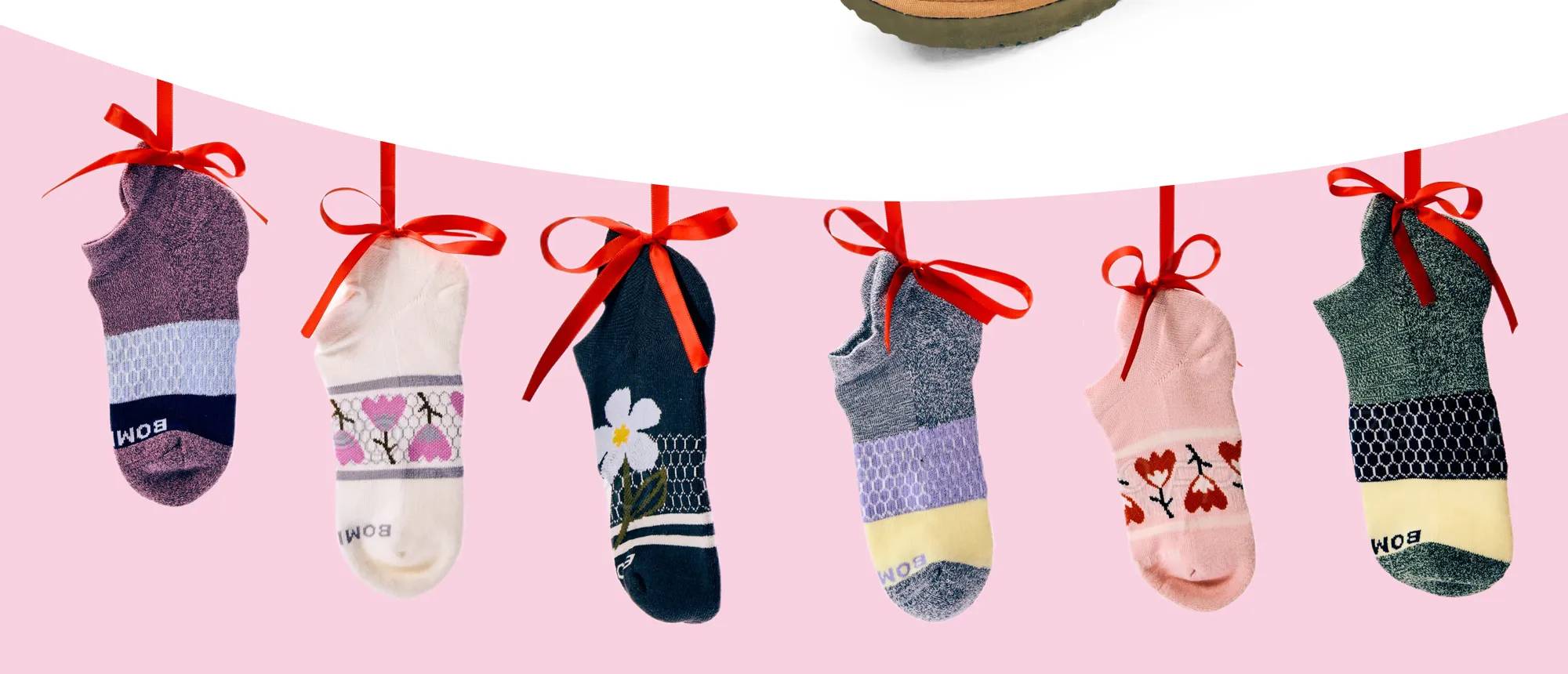 An assortment of BOMBAS socks.