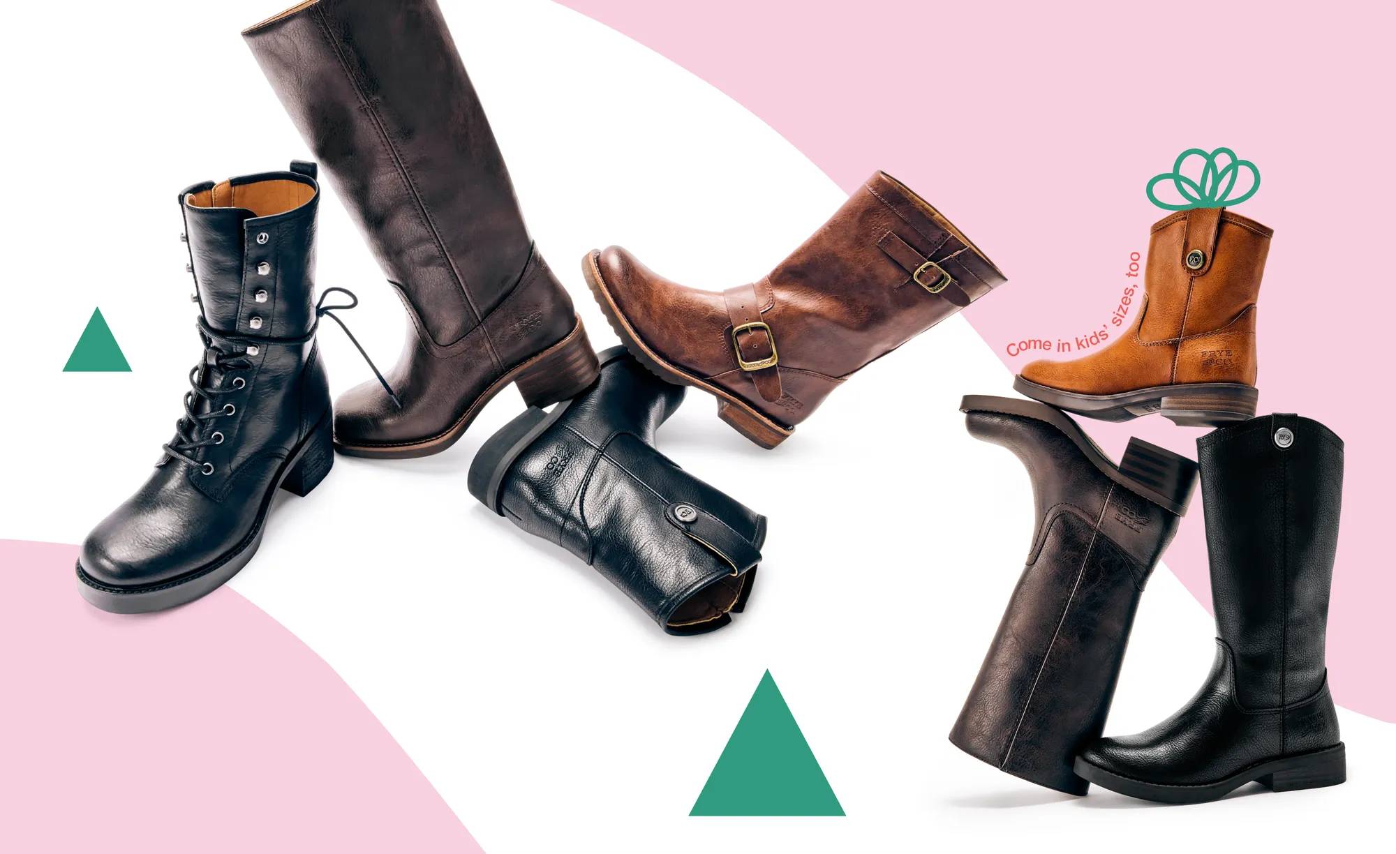 Featuring an assortment of boots from Frye & Co.