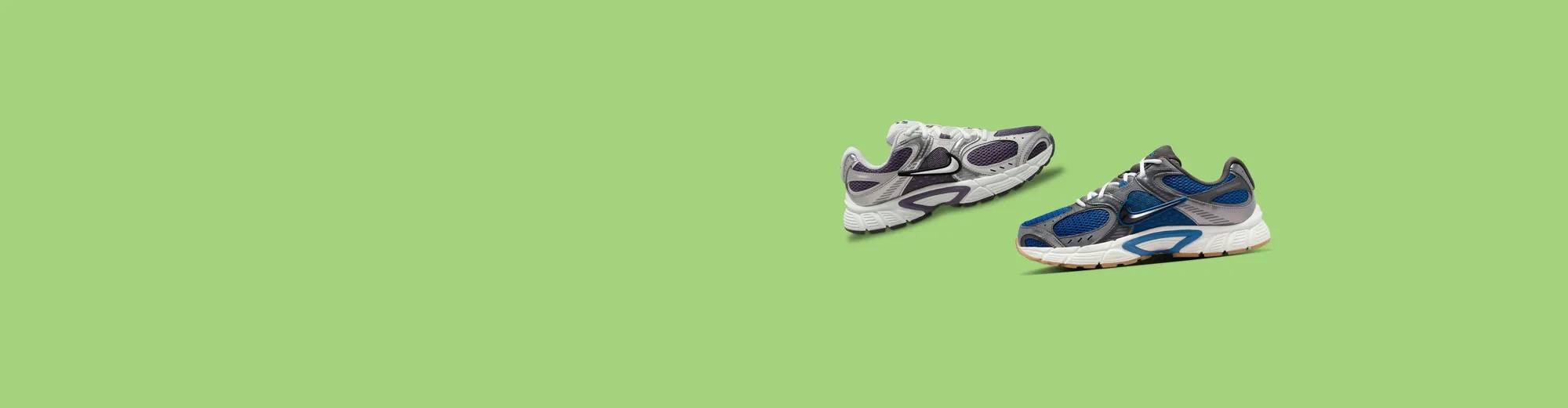 Featuring an assortment of Nike sneakers.