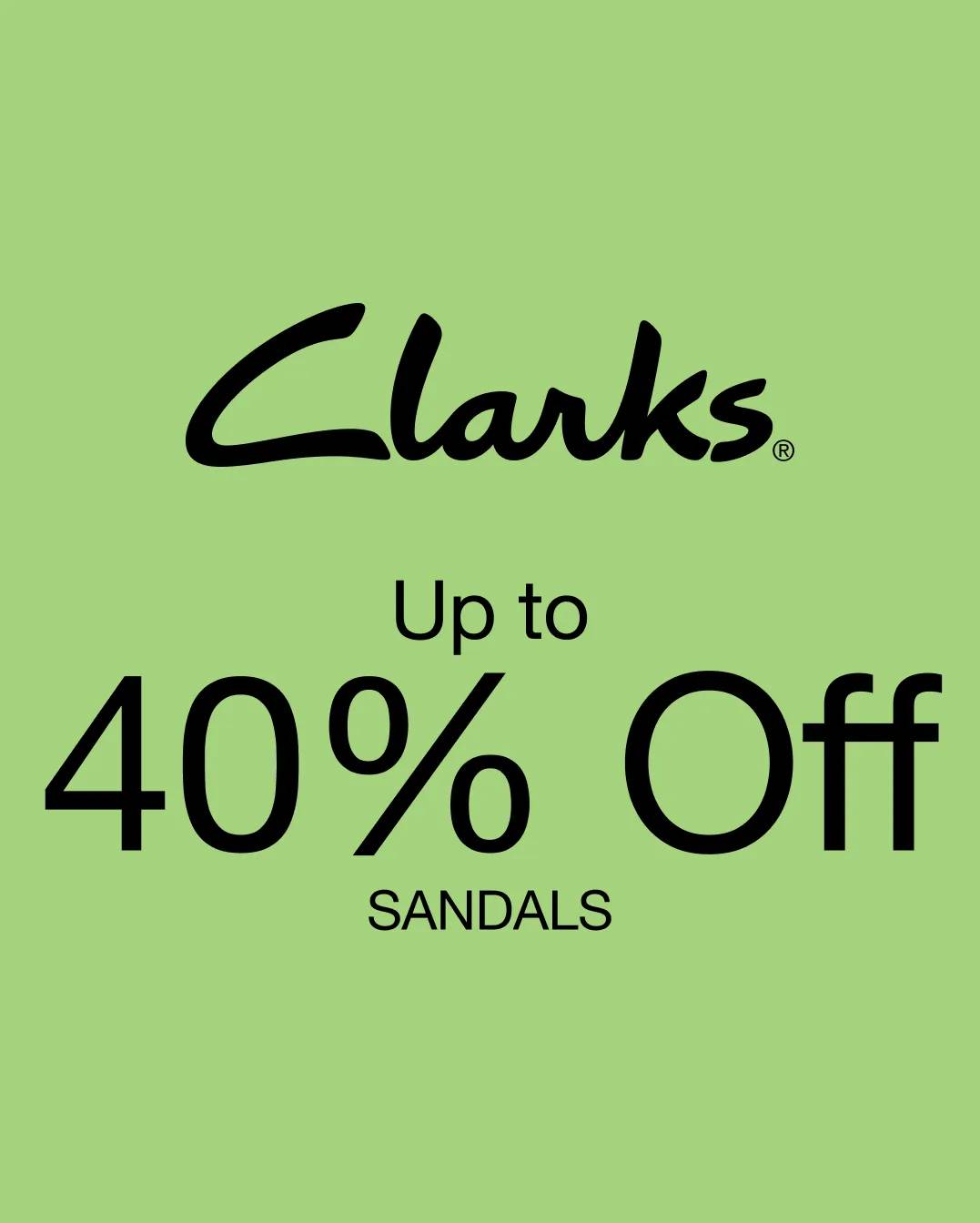 Up to 40% off Clarks sandals