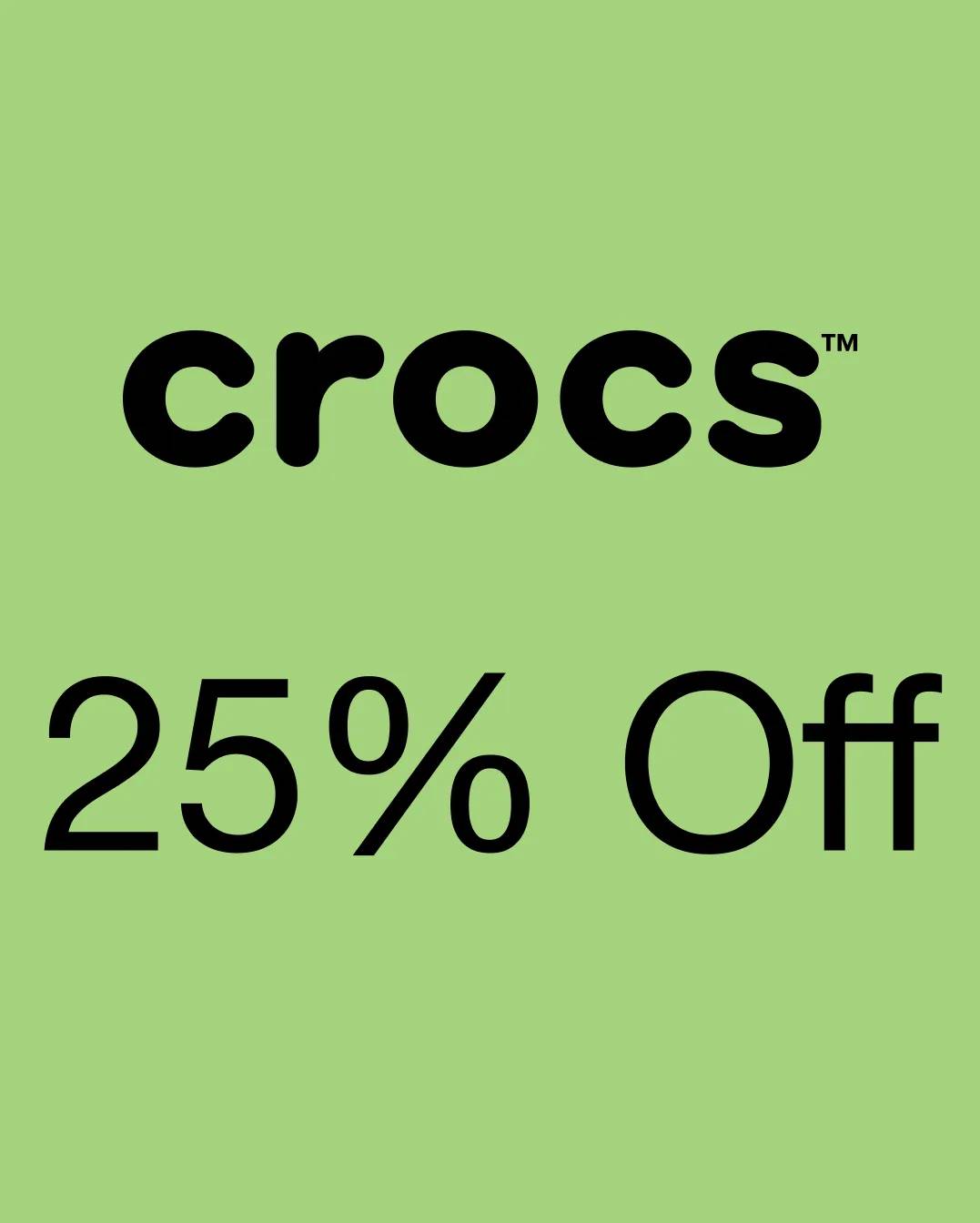 25% off Crocs