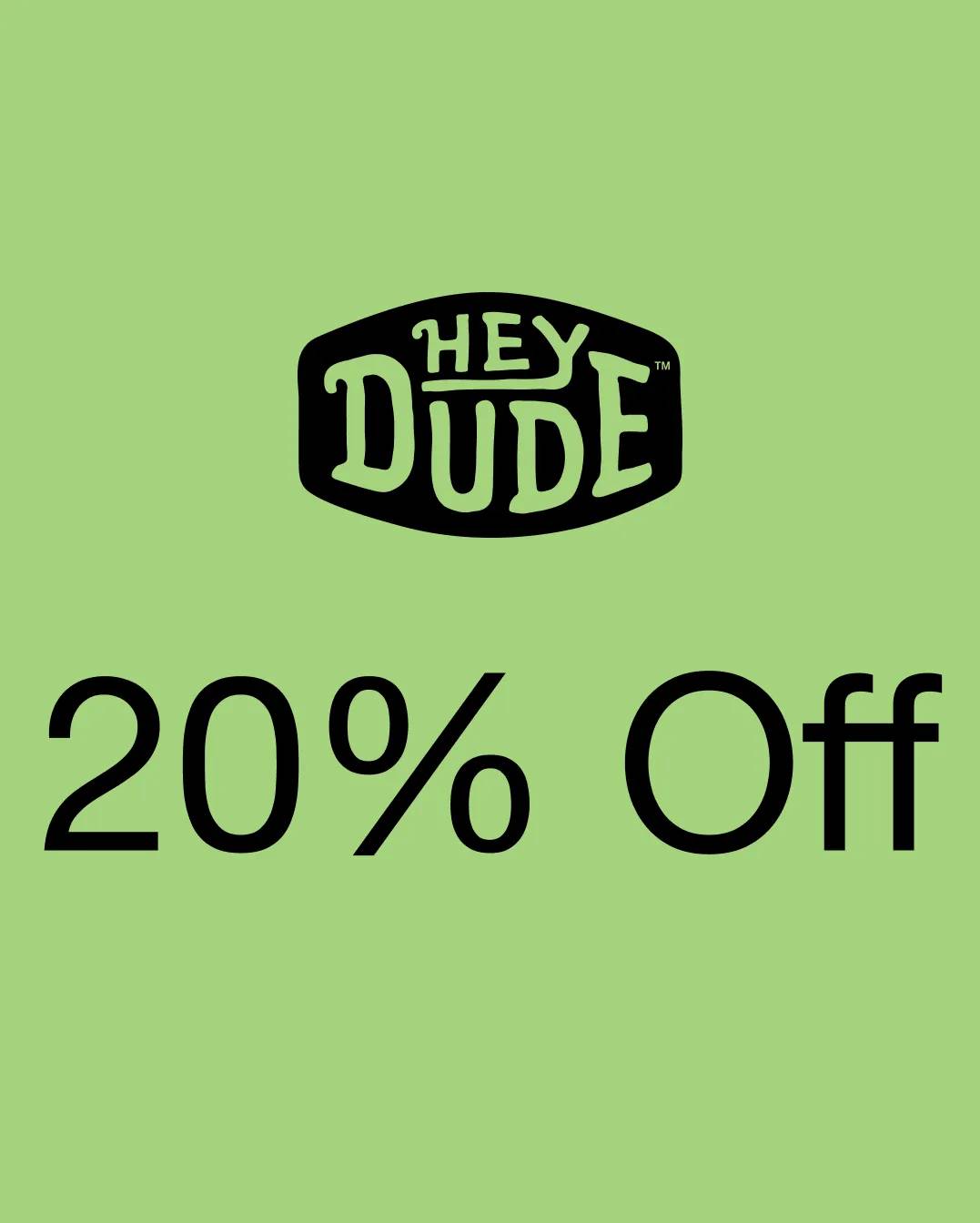 20% off HEYDUDE