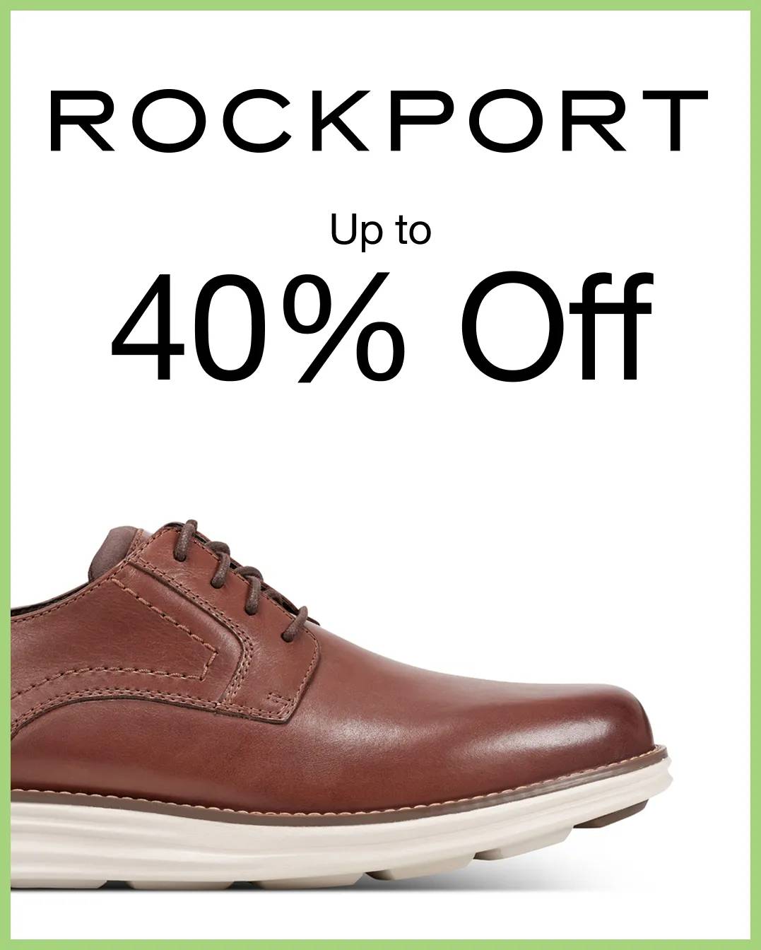 Featuring a men's dress shoe from Rockport.