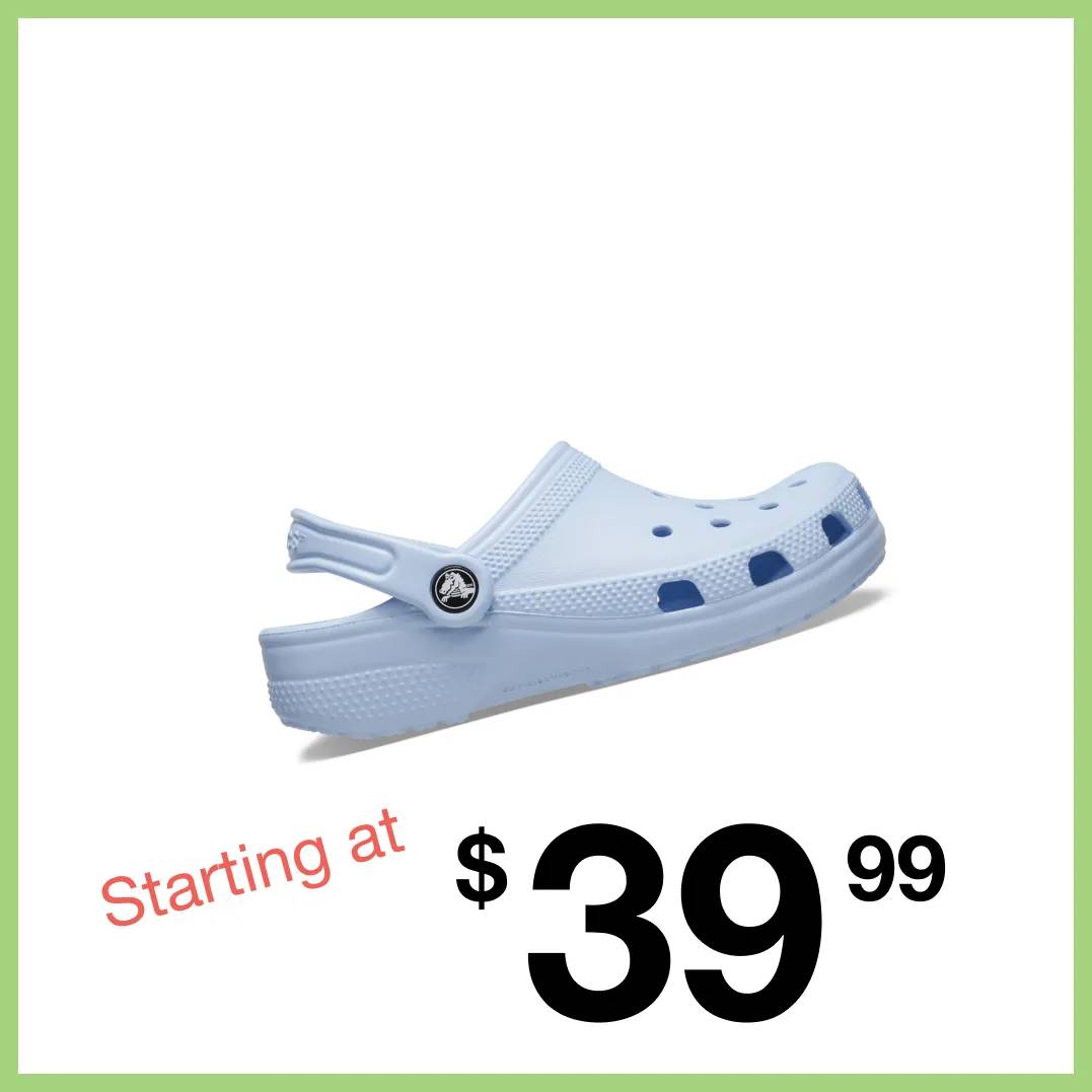 Featuring a kids' blue clogs.
