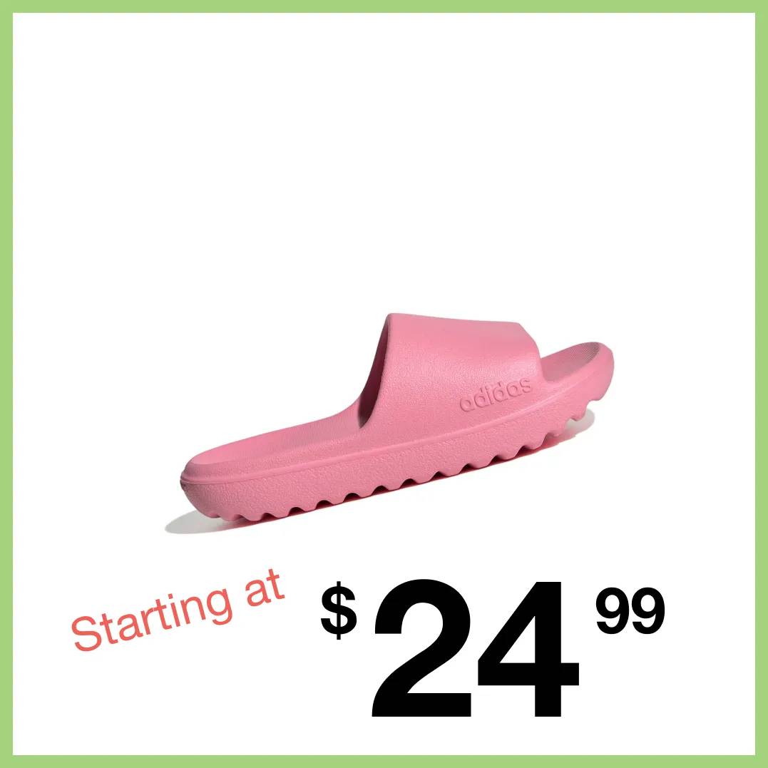 Featuring a kids' pink sandal.