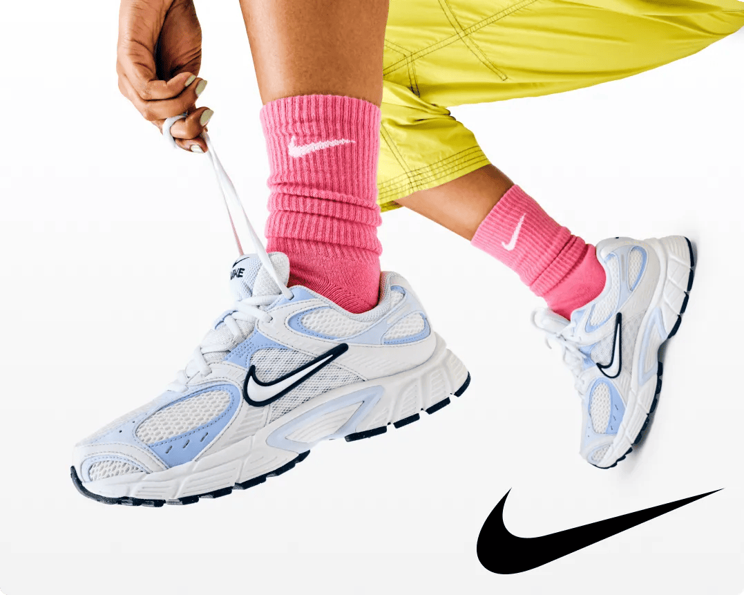 Featuring a Nike sneaker.