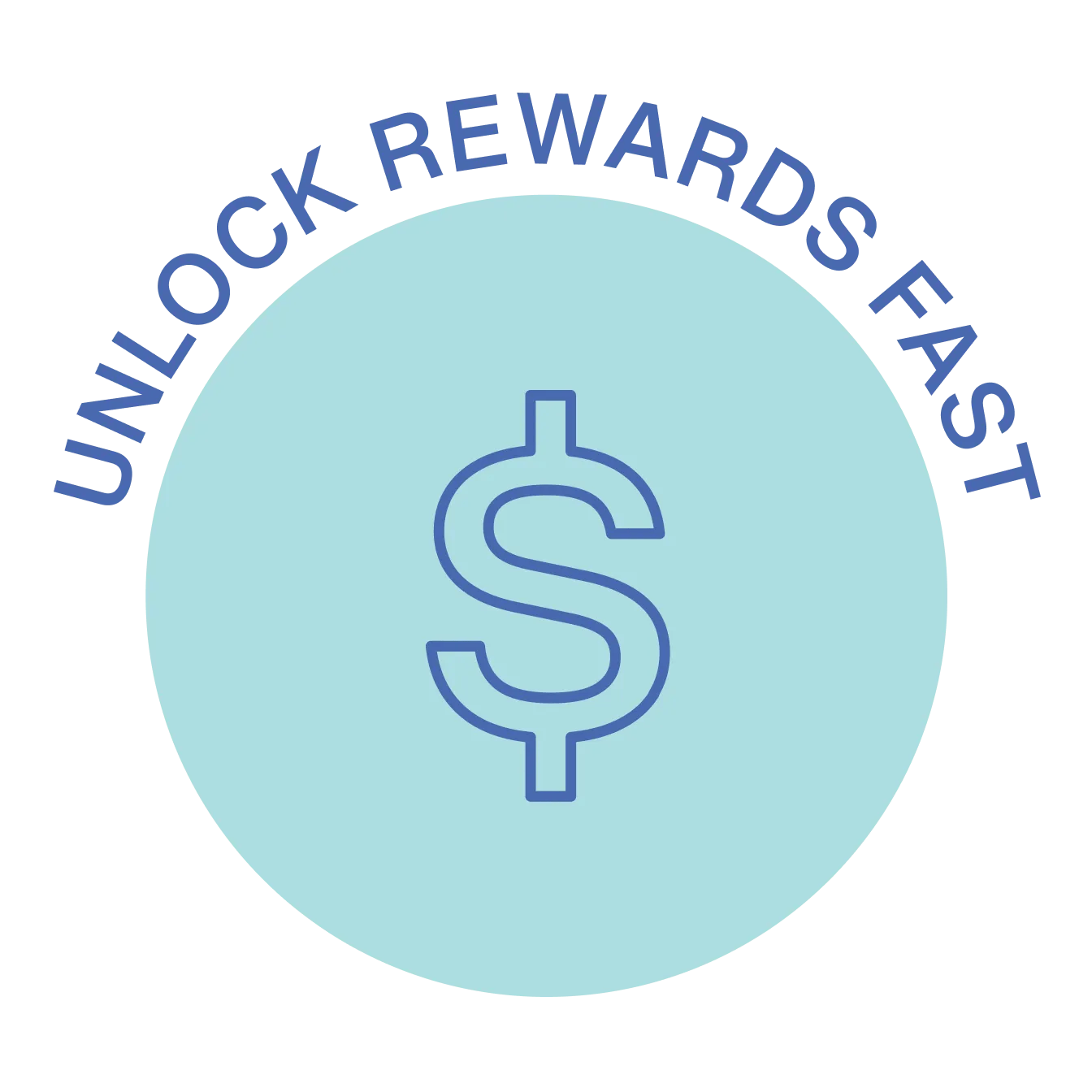 Light blue circular icon with a dollar sign inside.