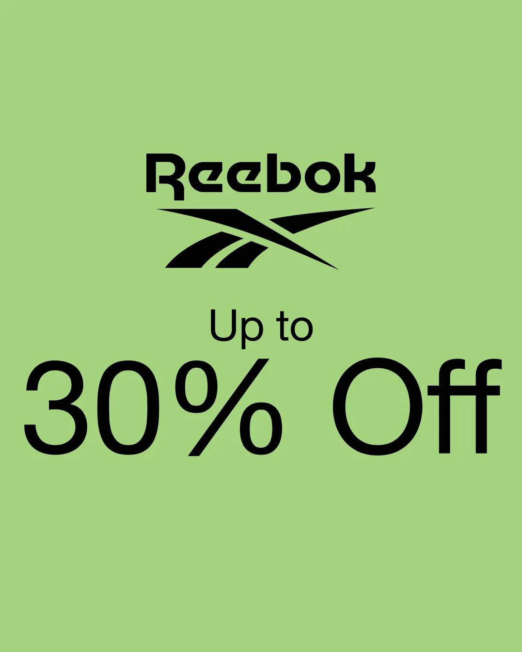 Up to 30% off Reebok
