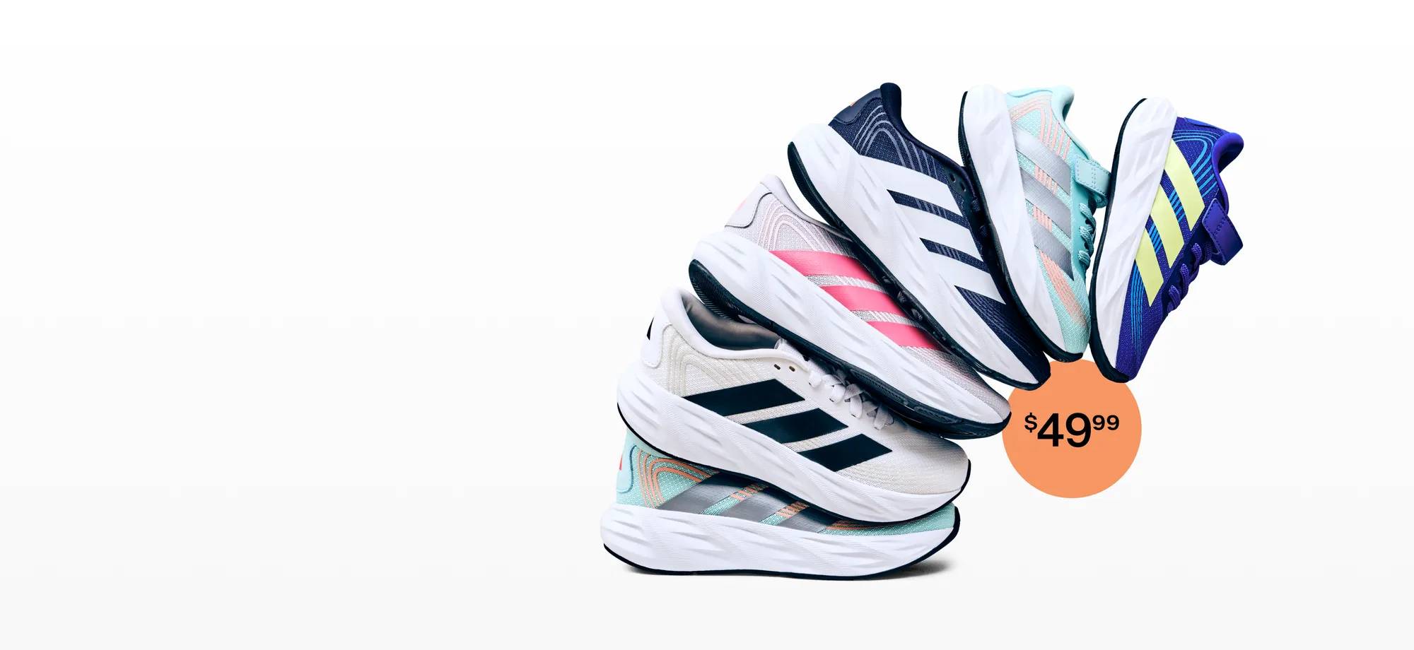 Featuring the adidas Galaxy 8 sneaker in a number of colorwaves.