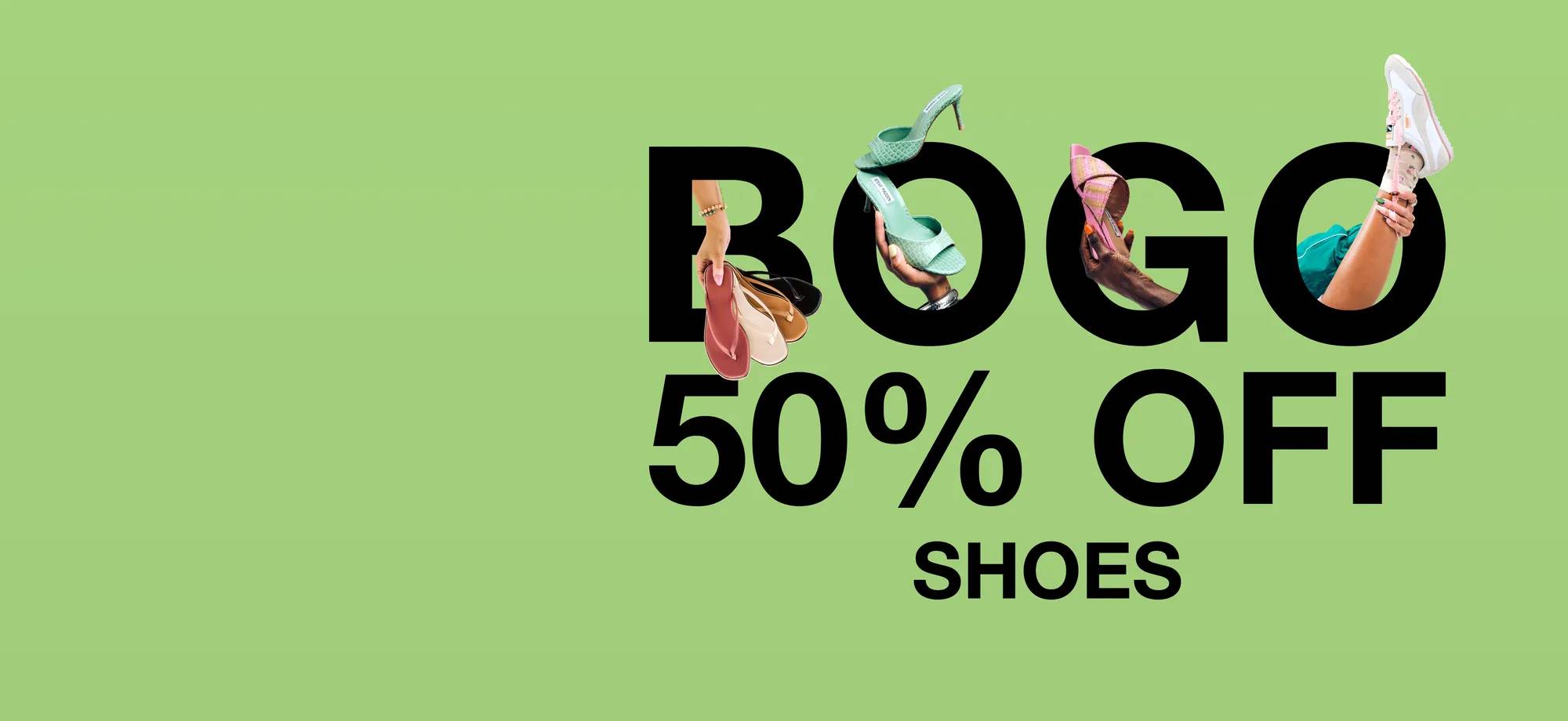 Featuring an assortment of summer shoes.
