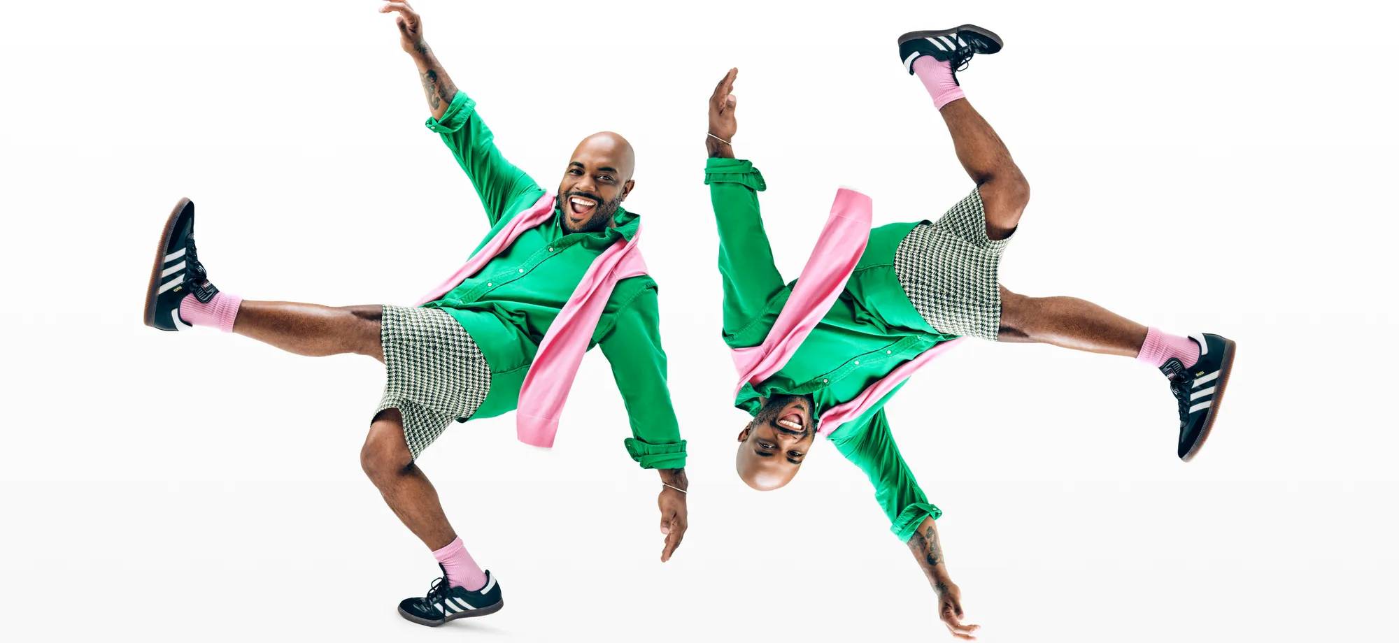 Model wearing the hottest retro sneaker trends for fall. Read all about what shoes you should snag before the weather cools down.