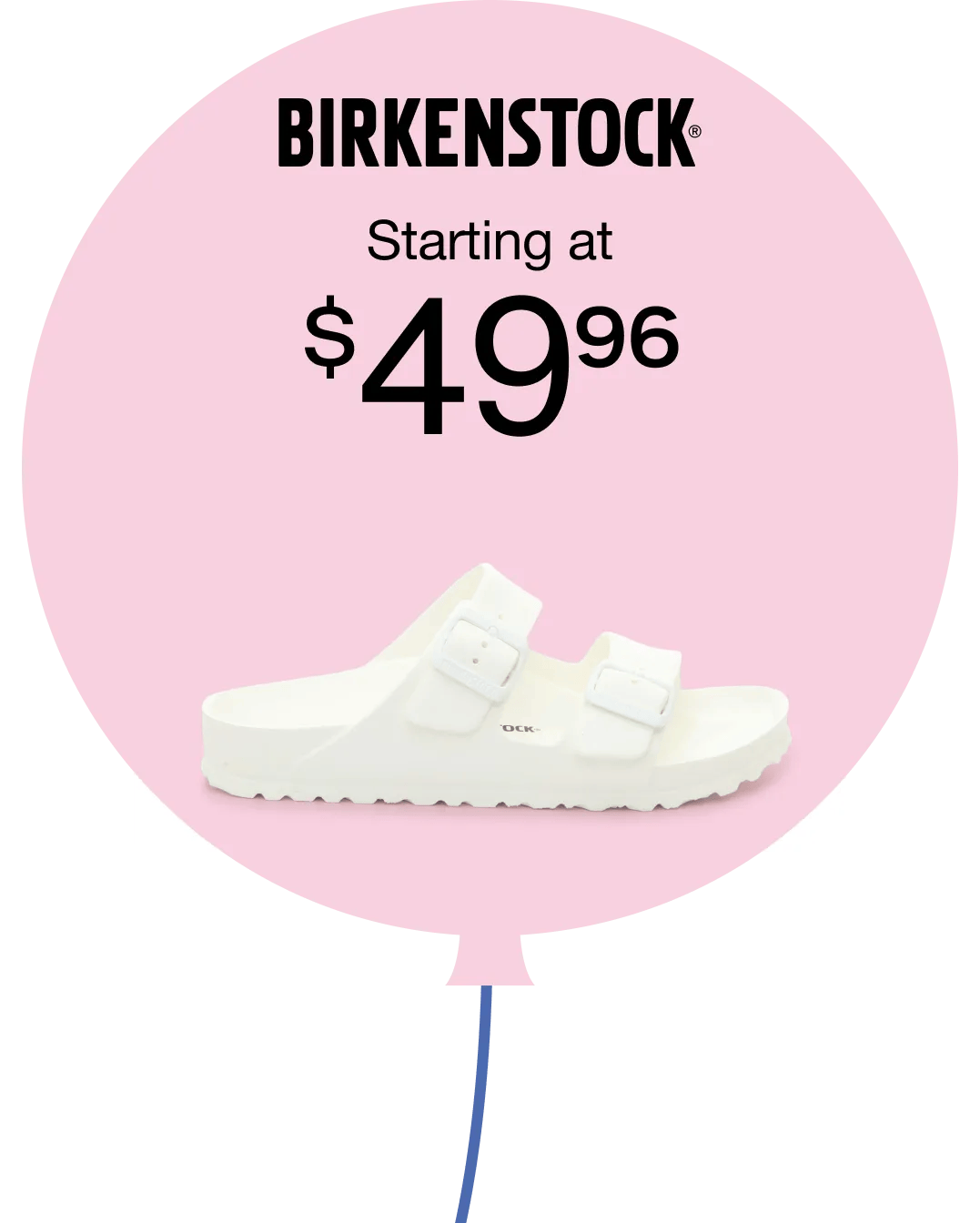 Featuring a white Birkenstock sandal.