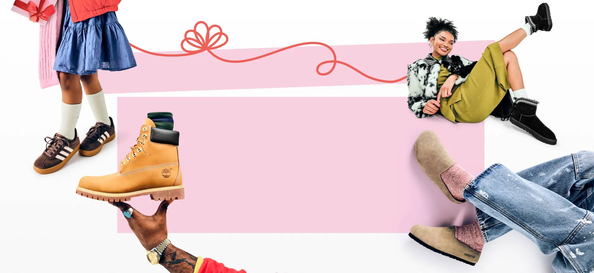 Featuring an assortment of shoes for the whole family this holiday season.
