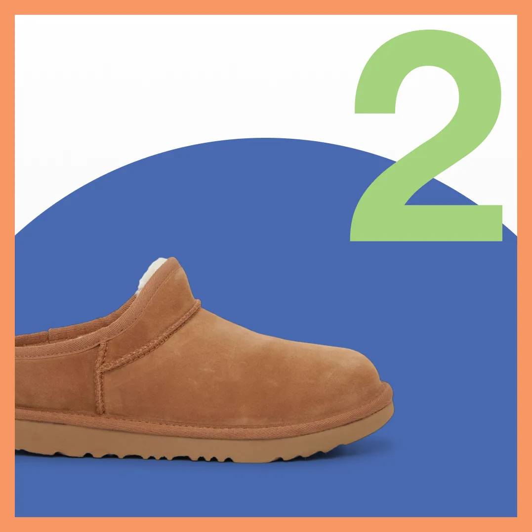 Featuring a kids' UGG slipper.