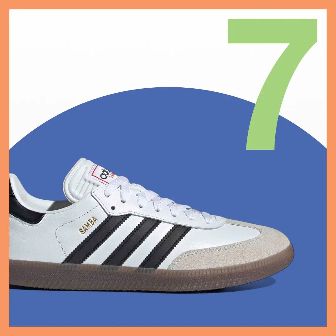 Featuring a women's adidas Samba Indoor sneaker.