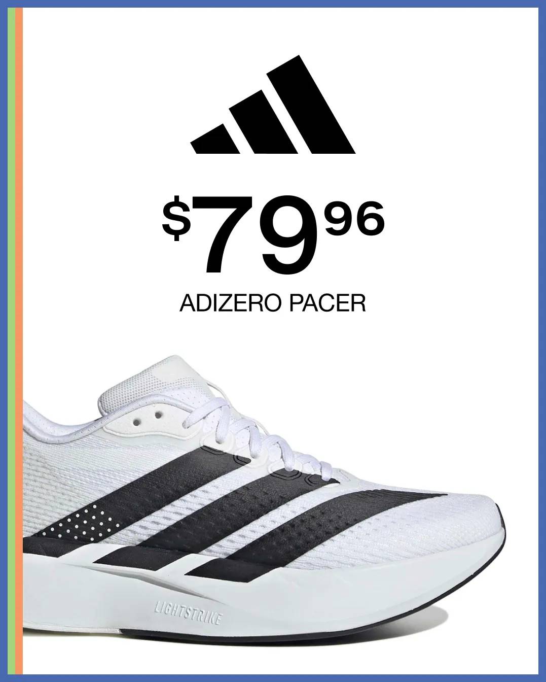 Featuring a black and white Women's adidas sneaker.
