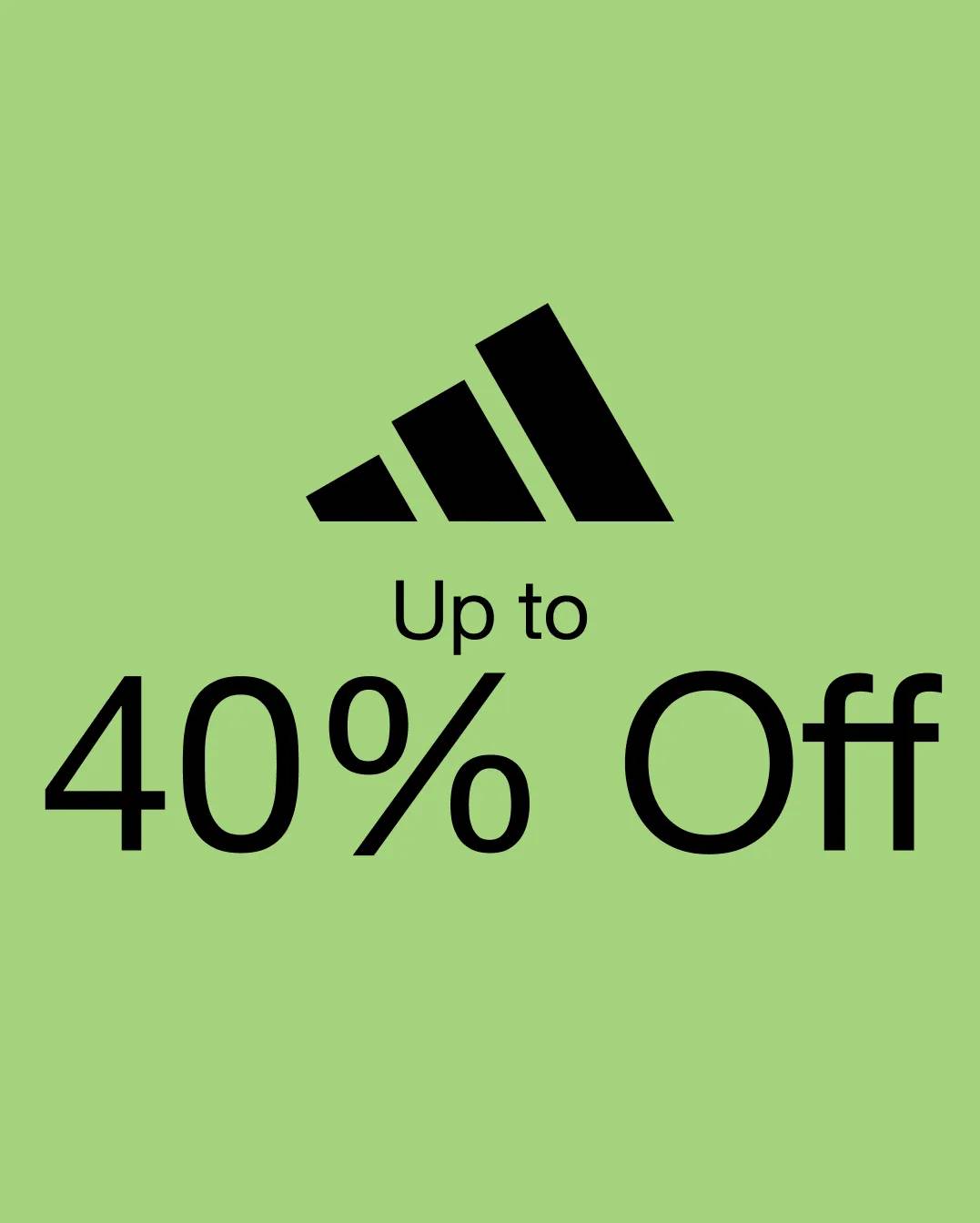 Up to 40% off adidas
