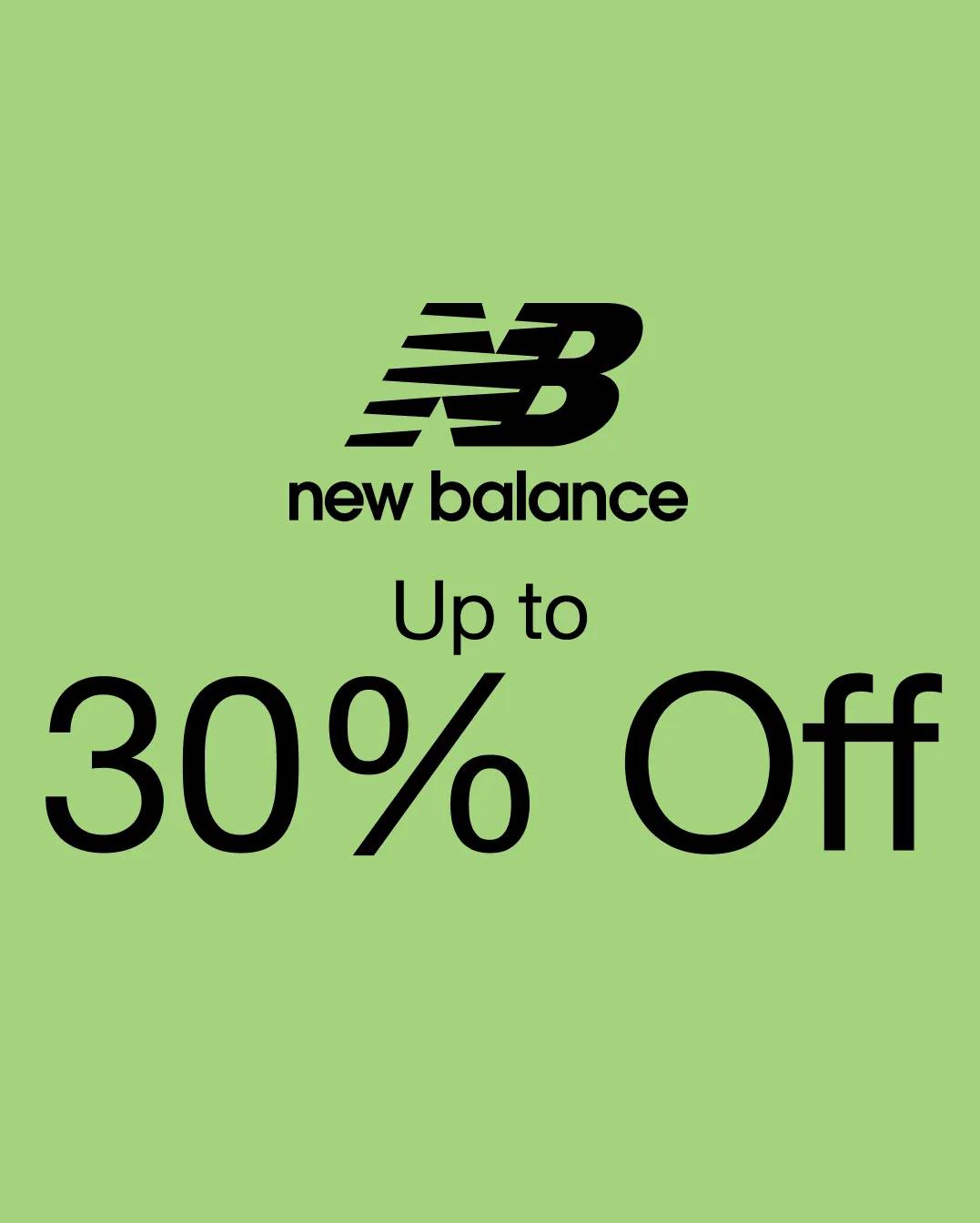 Up to 30% off New Balance