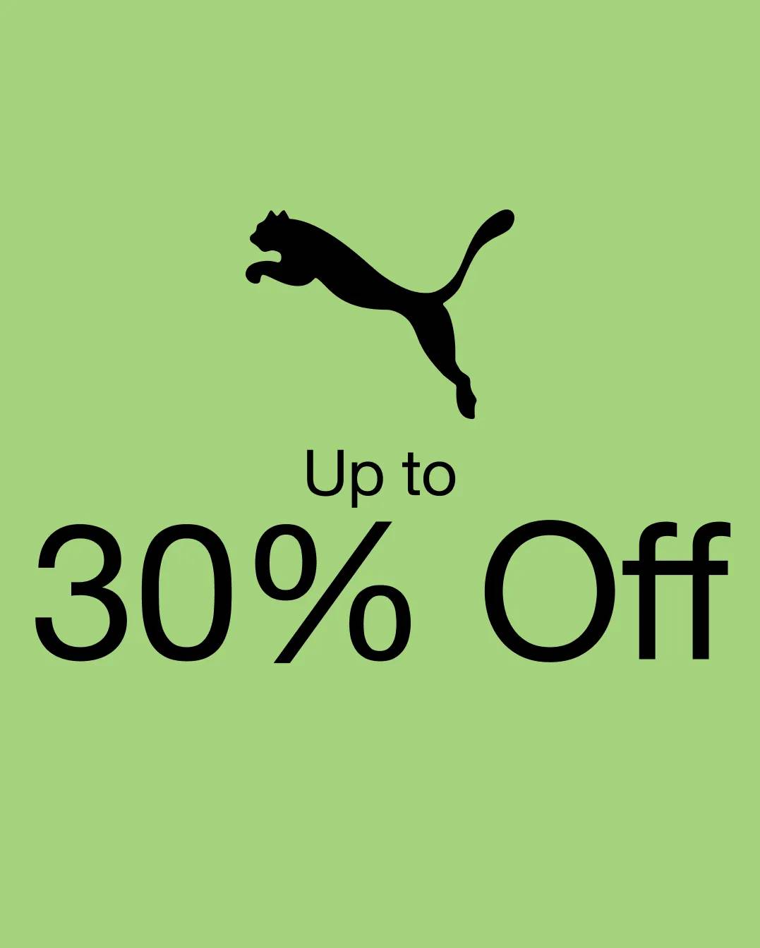 Up to 30% off PUMA