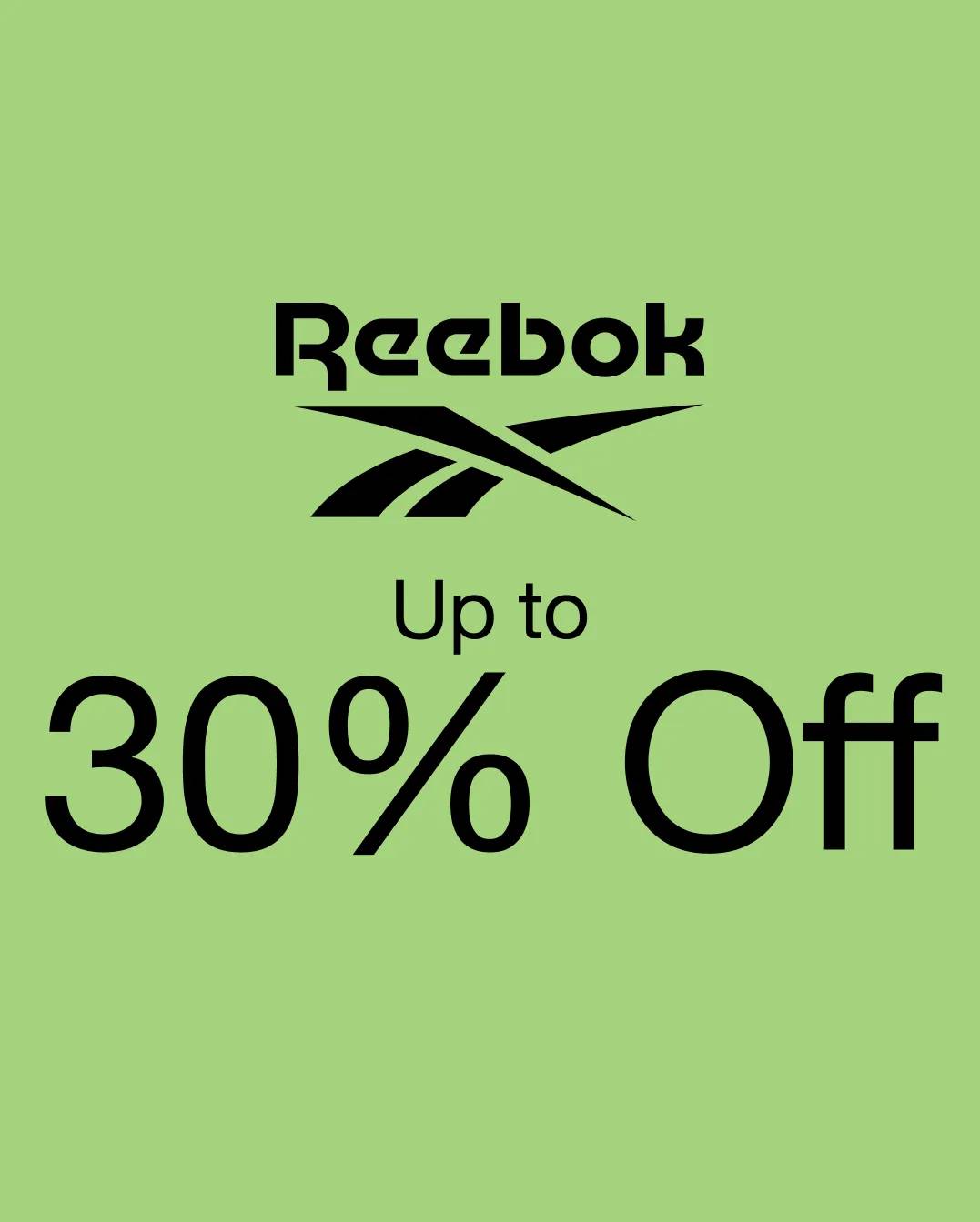 Up to 30% off Reebok
