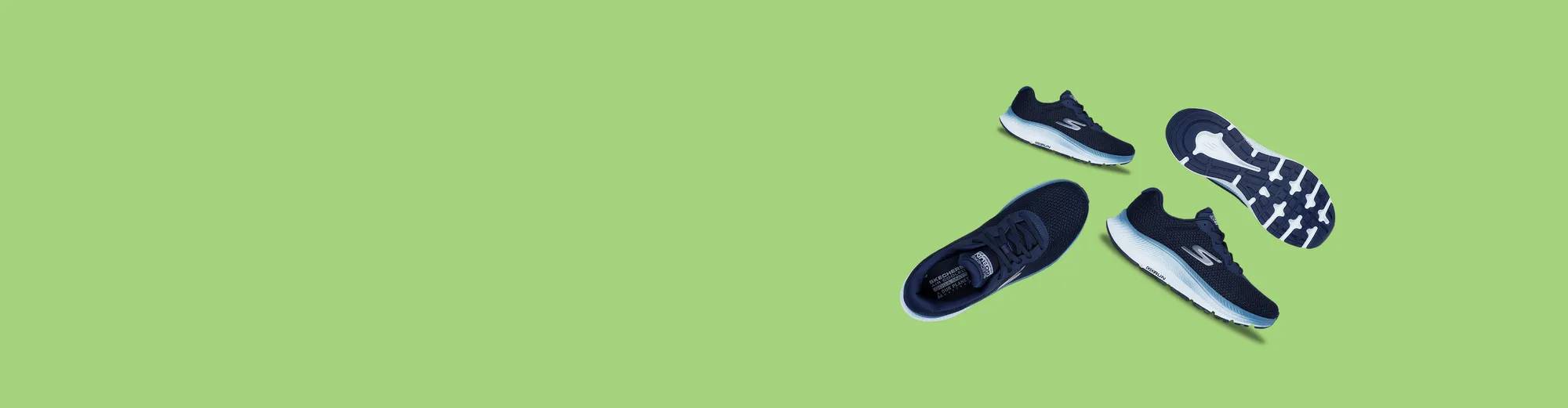 Featuring a Skechers sneaker.