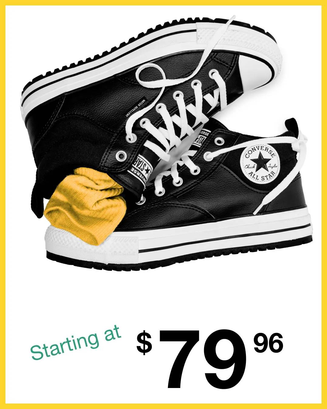 Featuring a pair of men's Converse sneakers.