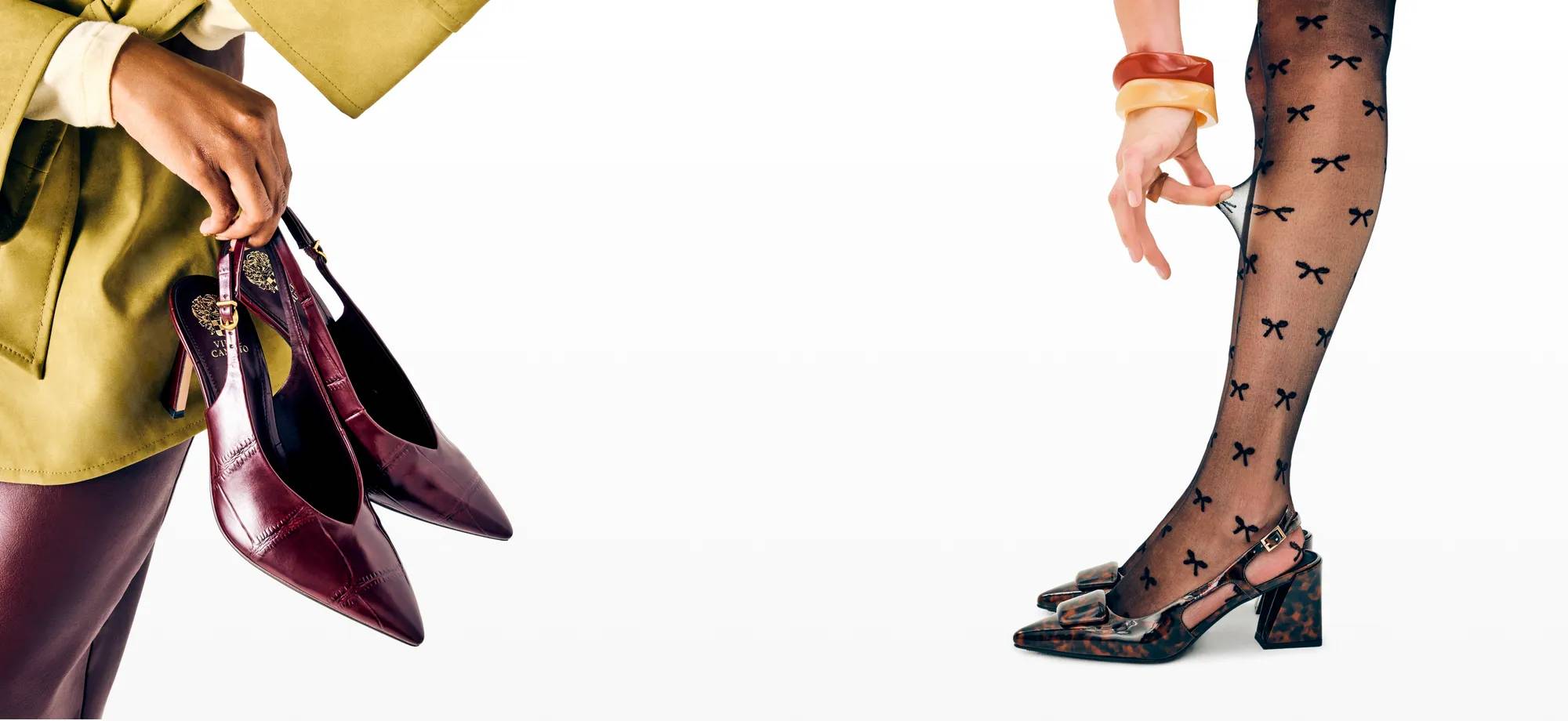 Featuring an assortment of dress heels.