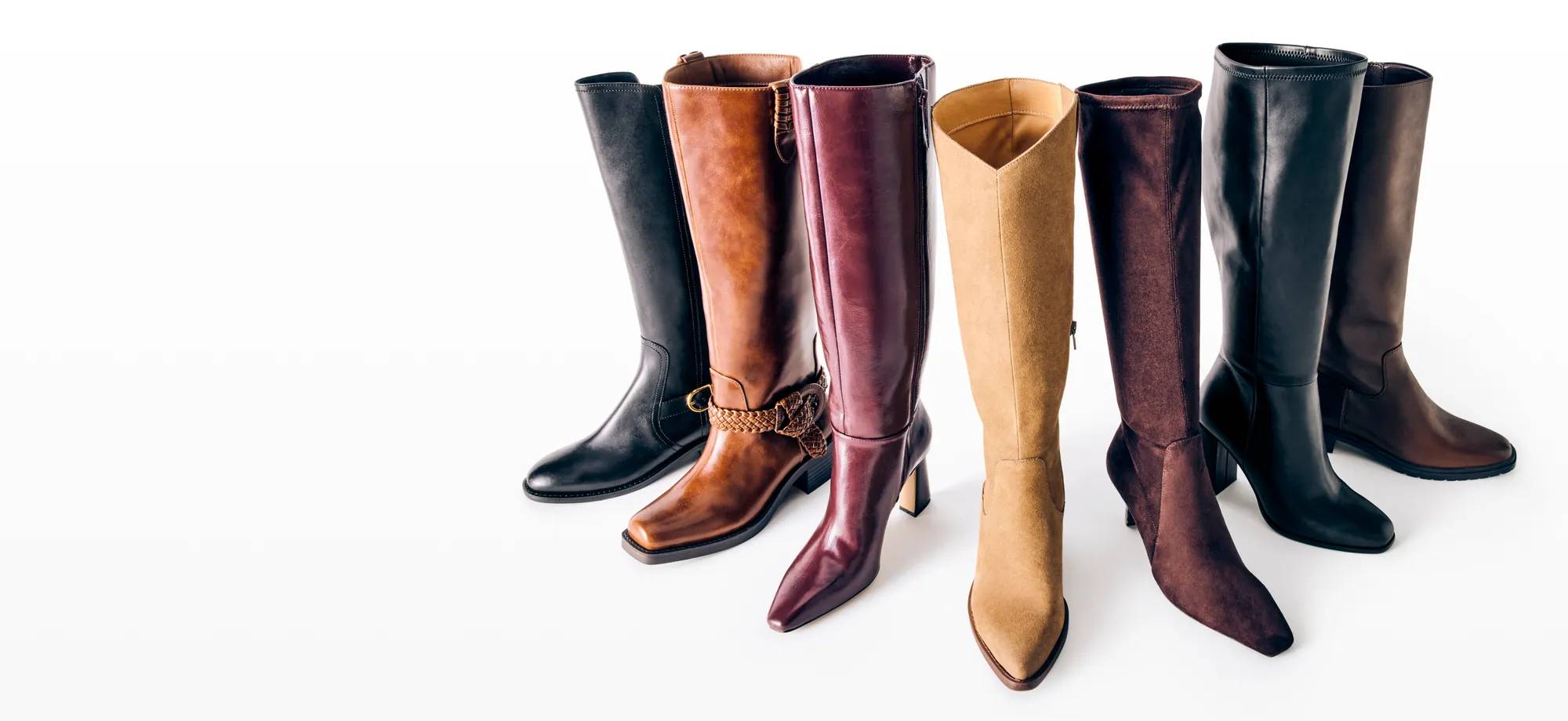 Image featuring the hottest tall boot trends for fall. Read all about what shoes you should snag before the weather cools down.