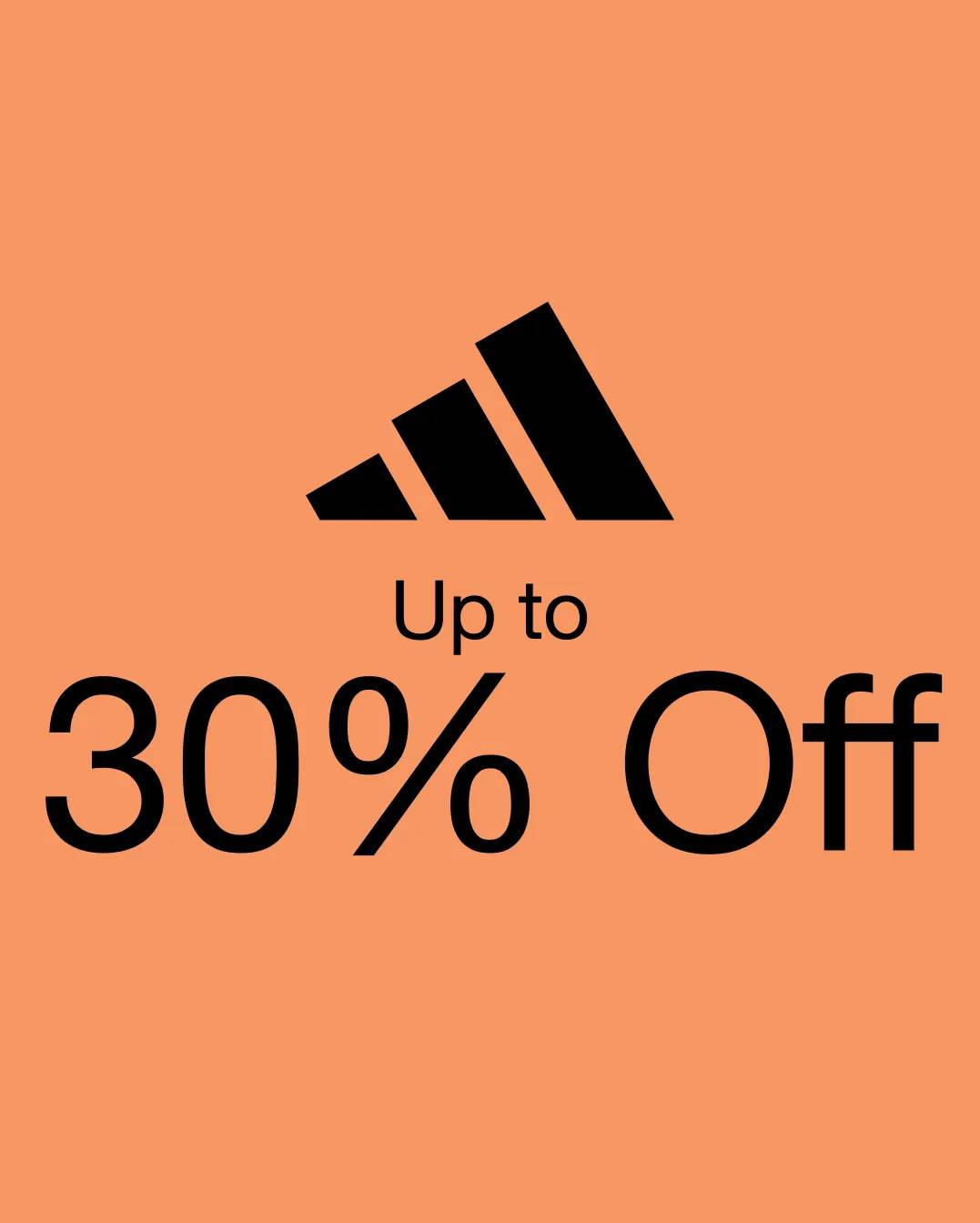 Up to 30% off select adidas online