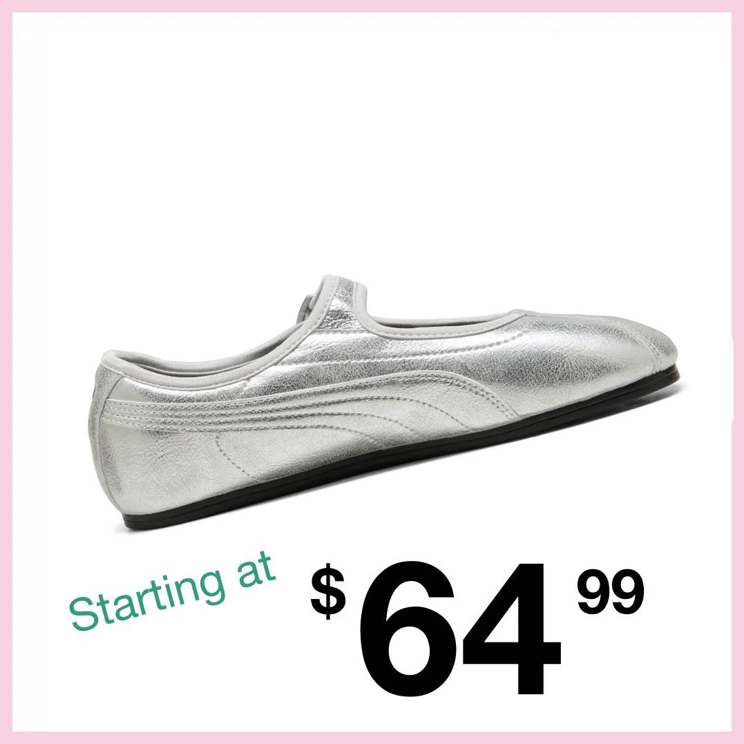 Featuring a silver PUMA sneakerina.