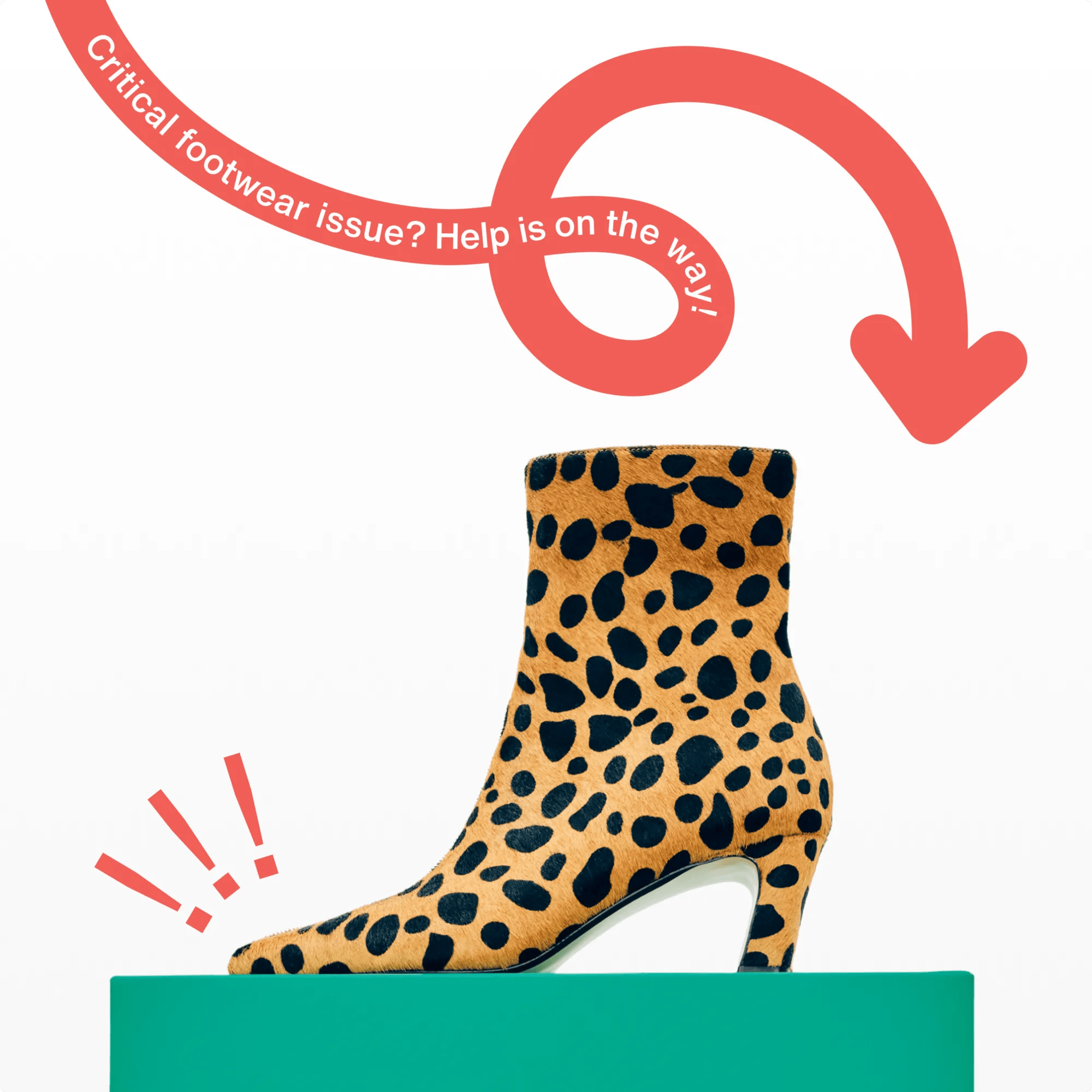 Featuring a cheetah print bootie.