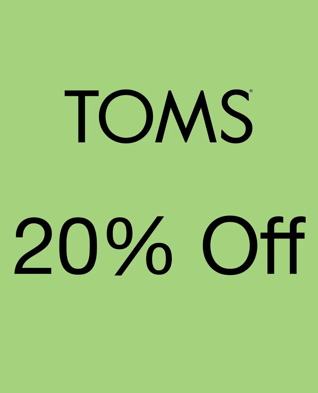 20% off TOMS