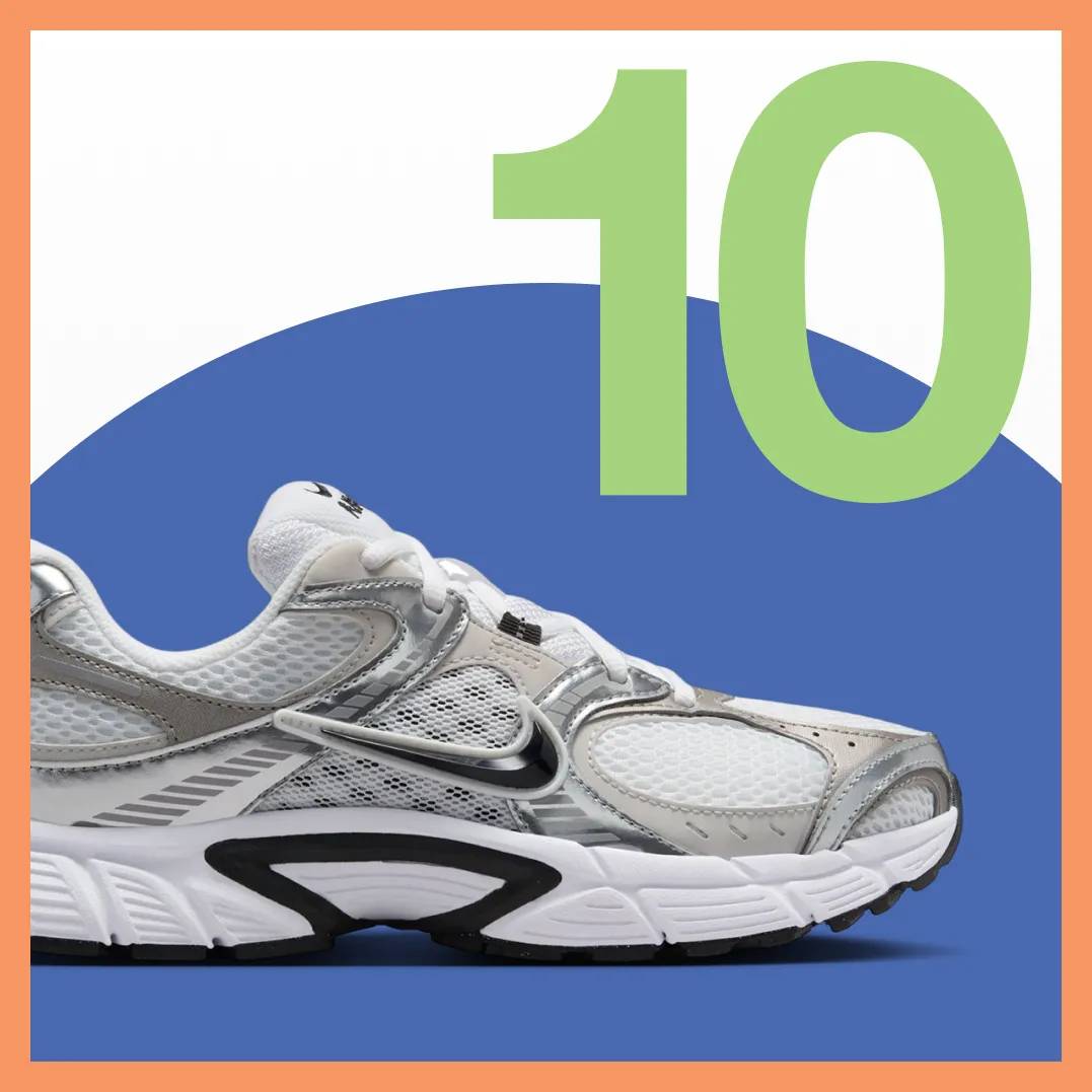 Featuring a women's Nike sneaker.