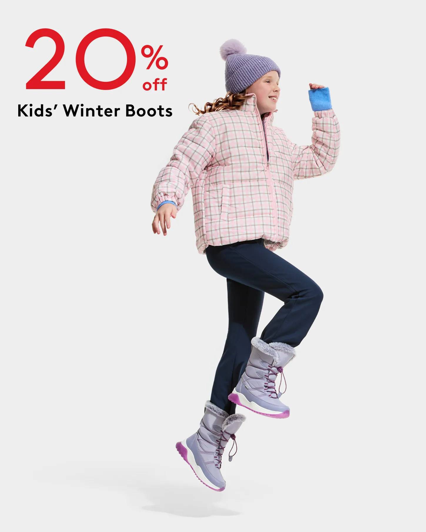 20% off kids' winter boots