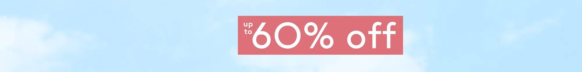Up to 60% off