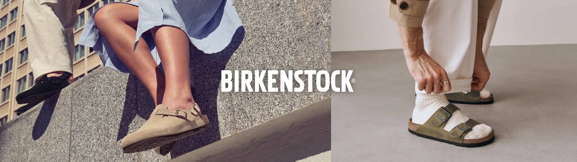 Person wearing Birkenstock sandals with socks