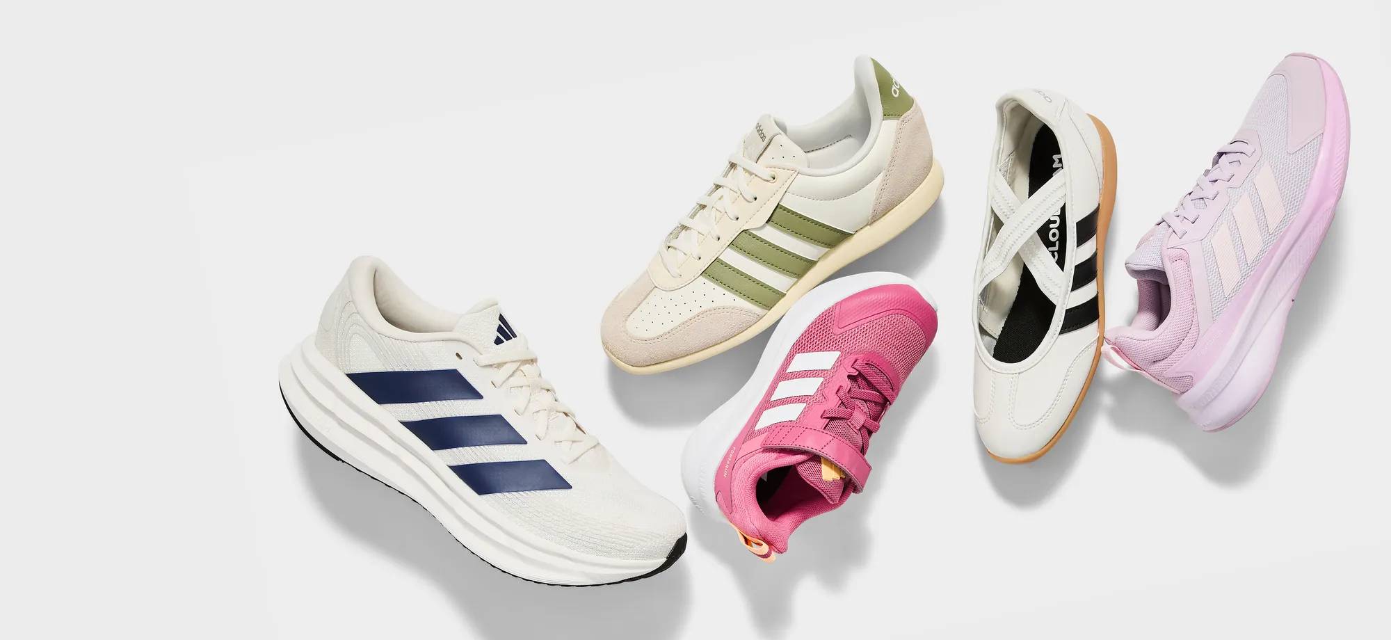 Assortment of adidas sneakers
