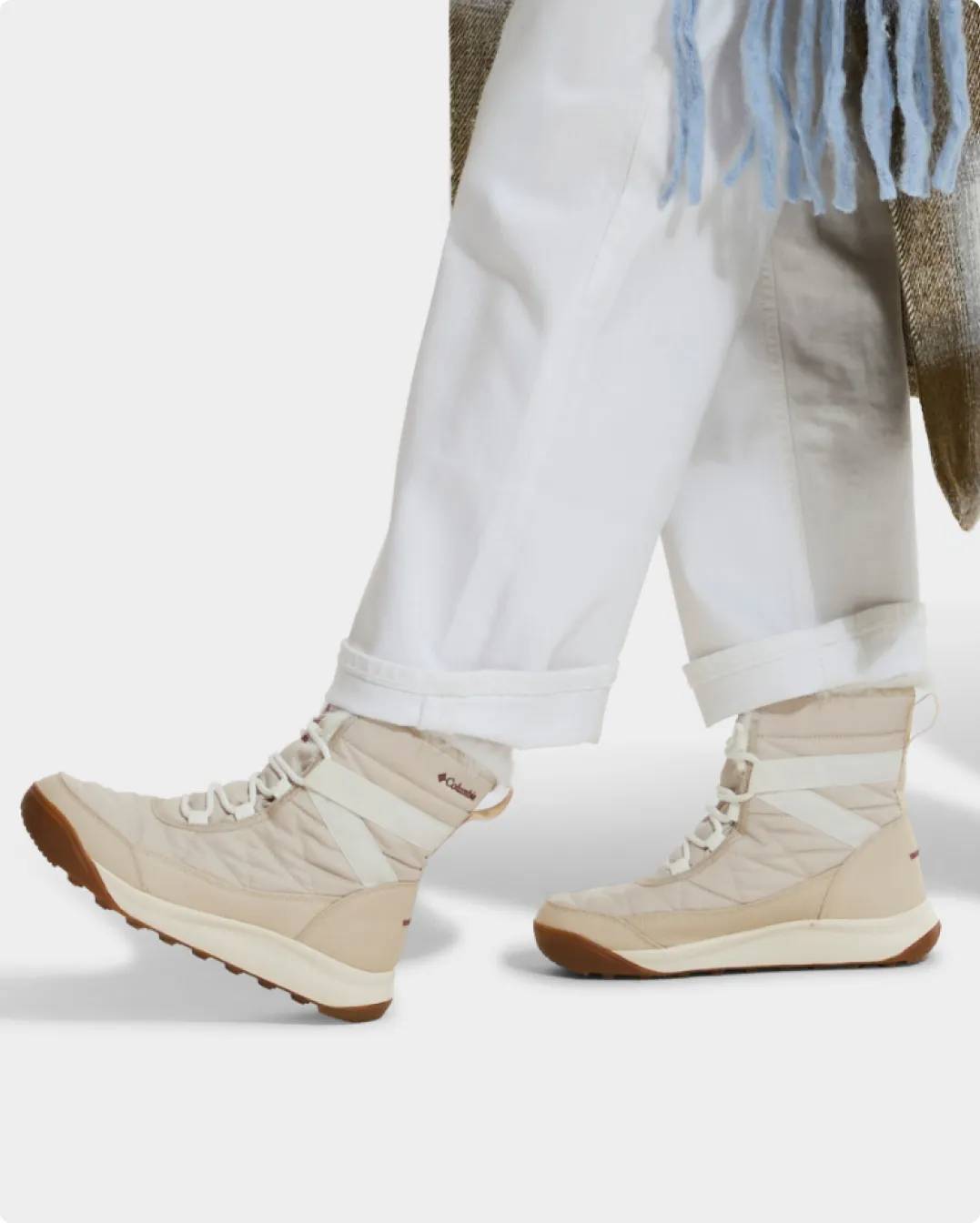 Pair of tan winter boots